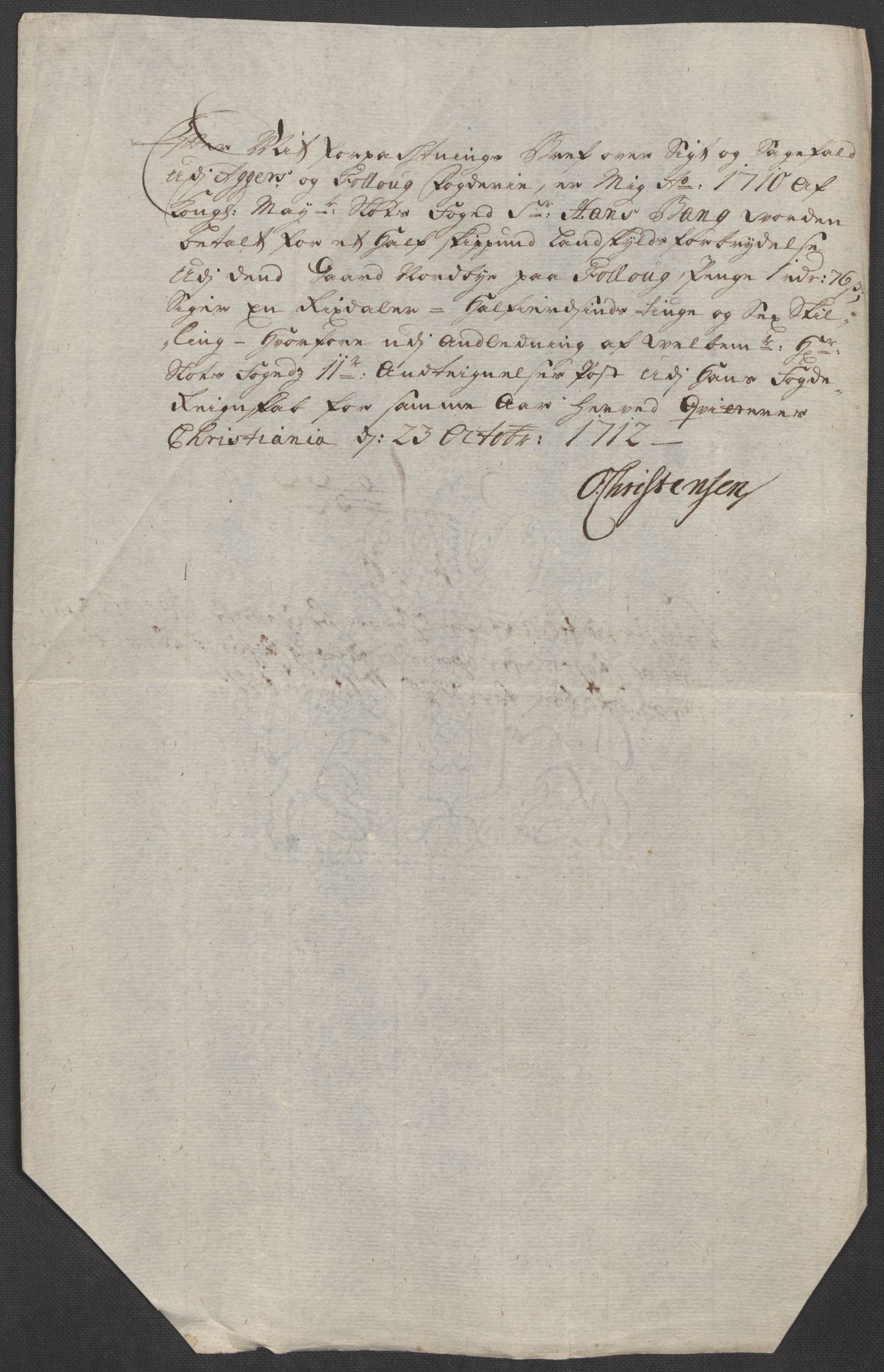 Rentekammeret inntil 1814, Reviderte regnskaper, Fogderegnskap, AV/RA-EA-4092/R10/L0450: Fogderegnskap Aker og Follo, 1712, p. 395