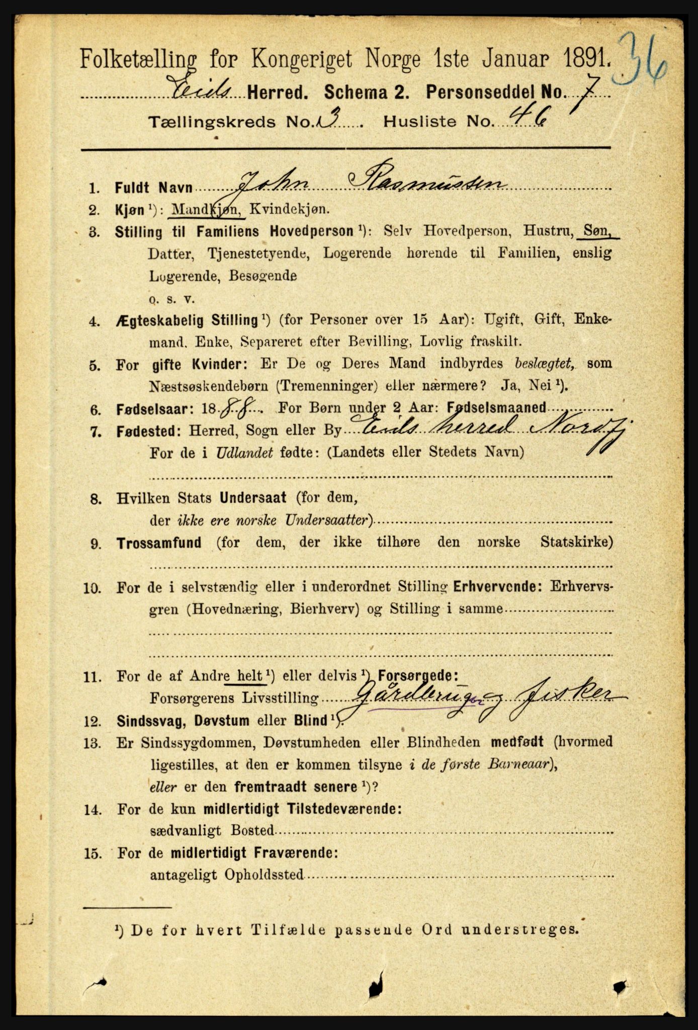 RA, 1891 census for 1443 Eid, 1891, p. 832