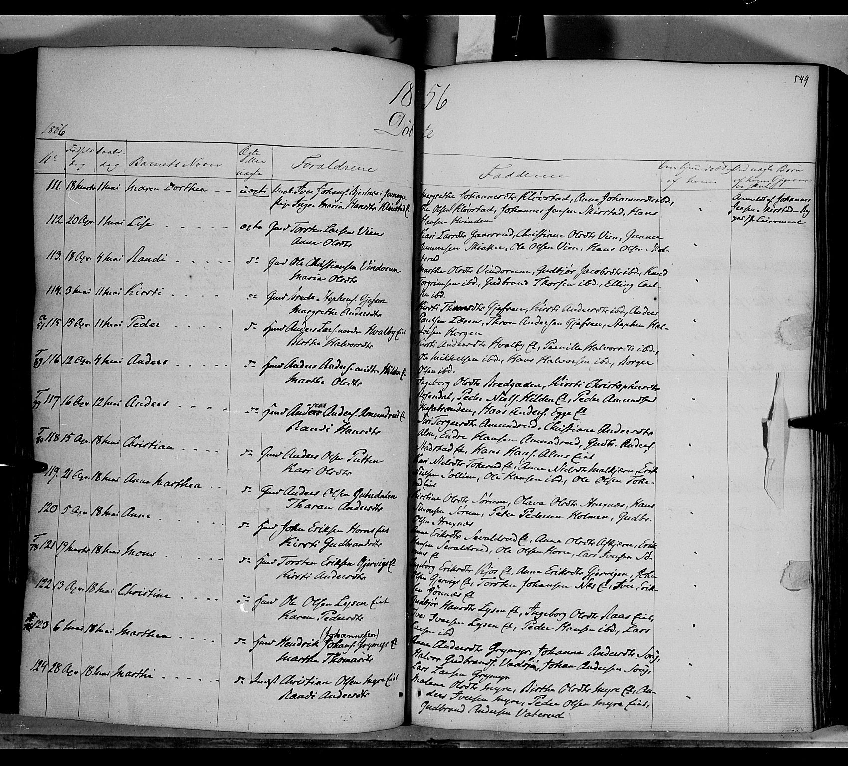 Gran prestekontor, AV/SAH-PREST-112/H/Ha/Haa/L0011: Parish register (official) no. 11, 1842-1856, p. 548-549