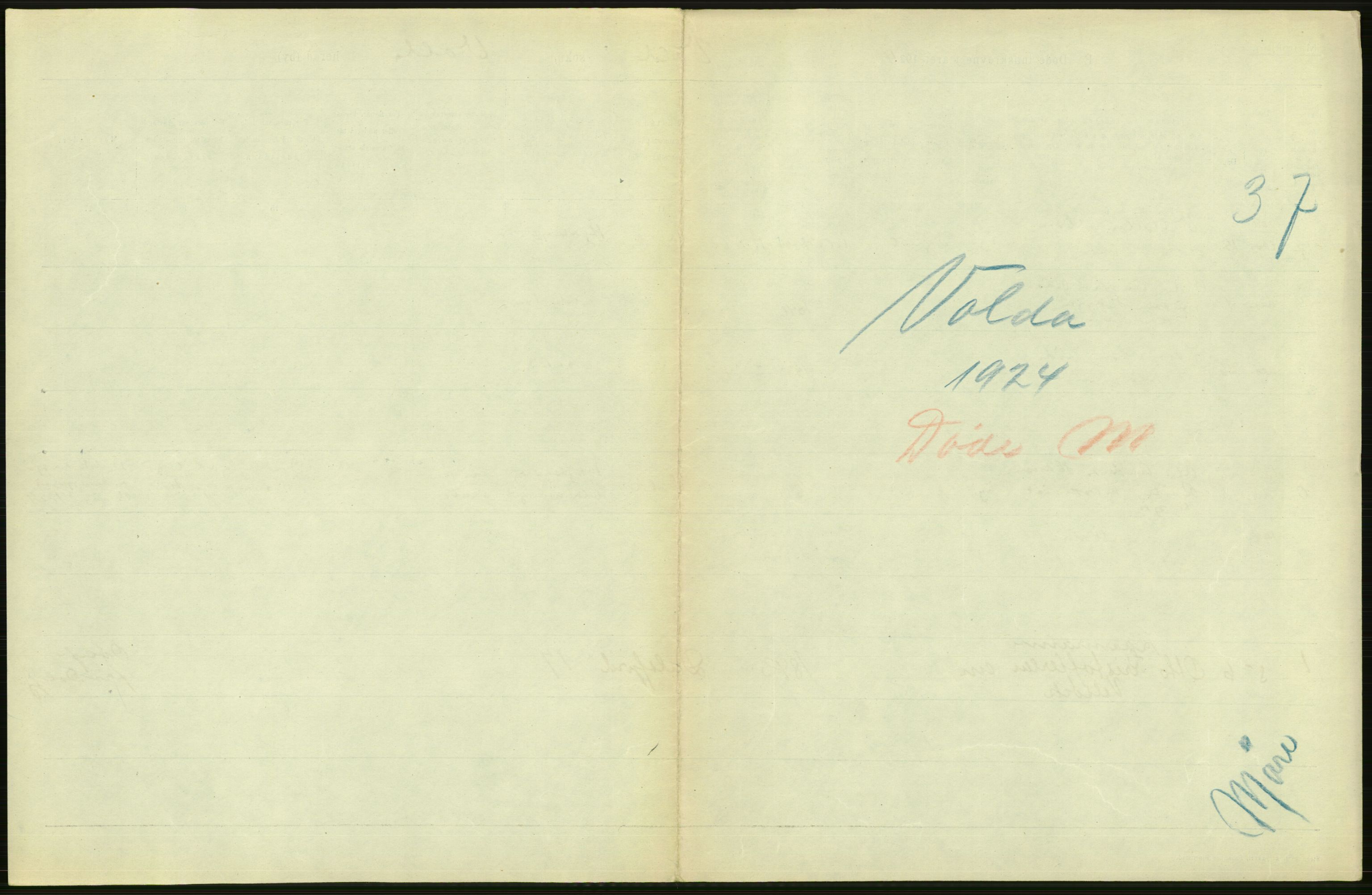 Statistisk sentralbyrå, Sosiodemografiske emner, Befolkning, AV/RA-S-2228/D/Df/Dfc/Dfcd/L0034: Møre fylke: Døde. Bygder og byer., 1924, p. 91