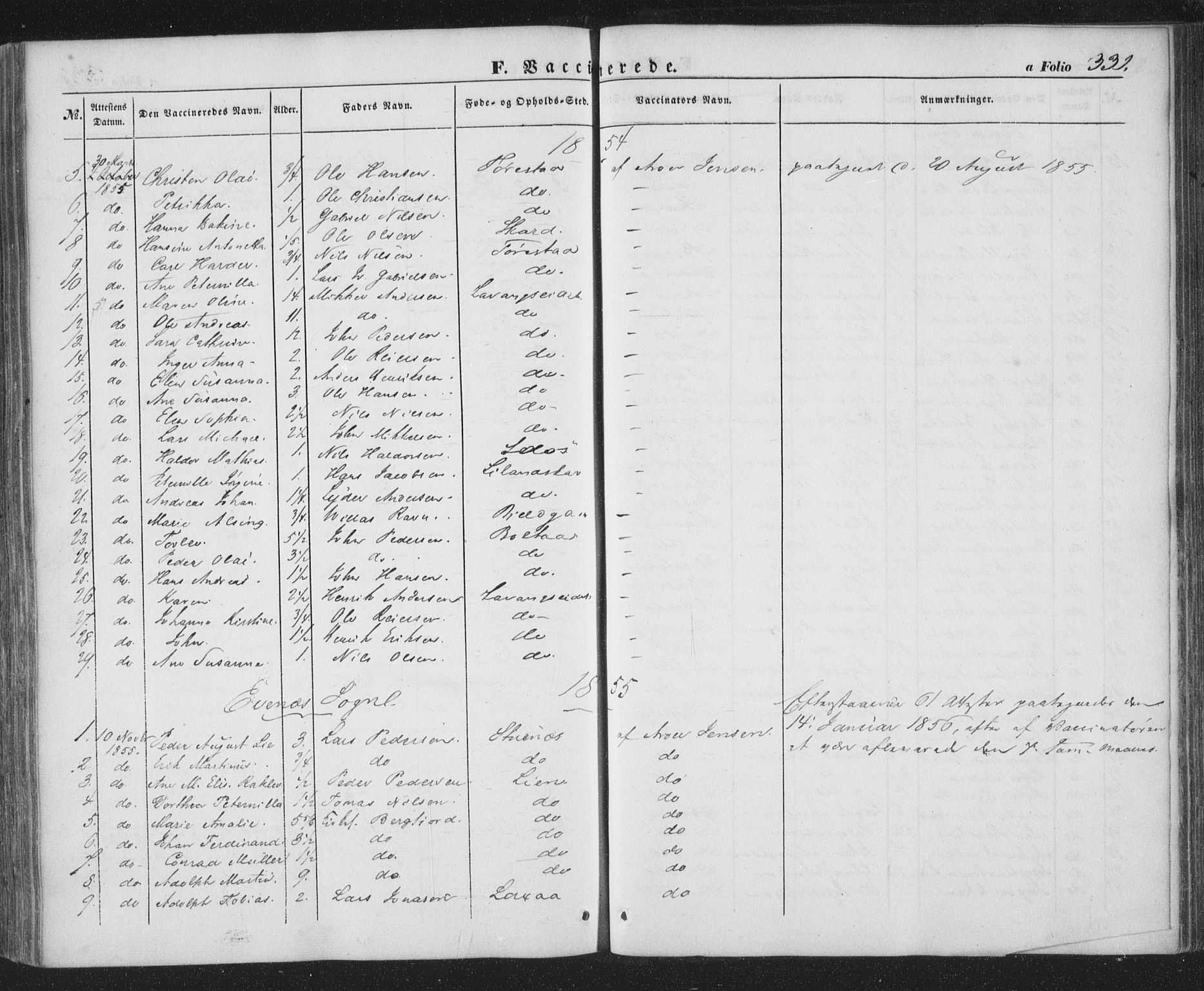 Ministerialprotokoller, klokkerbøker og fødselsregistre - Nordland, SAT/A-1459/863/L0895: Parish register (official) no. 863A07, 1851-1860, p. 331
