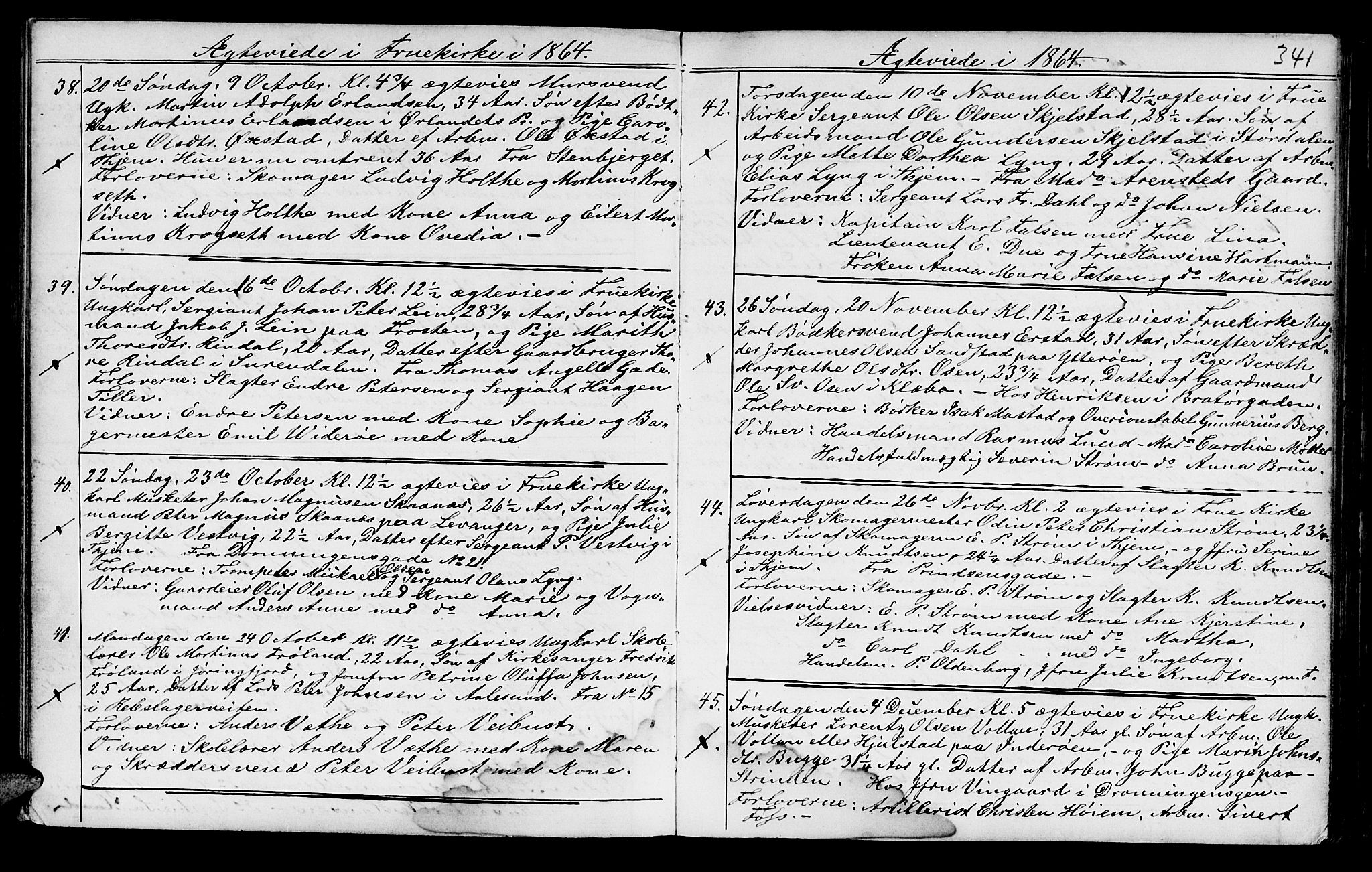 Ministerialprotokoller, klokkerbøker og fødselsregistre - Sør-Trøndelag, SAT/A-1456/602/L0140: Parish register (copy) no. 602C08, 1864-1872, p. 340-341