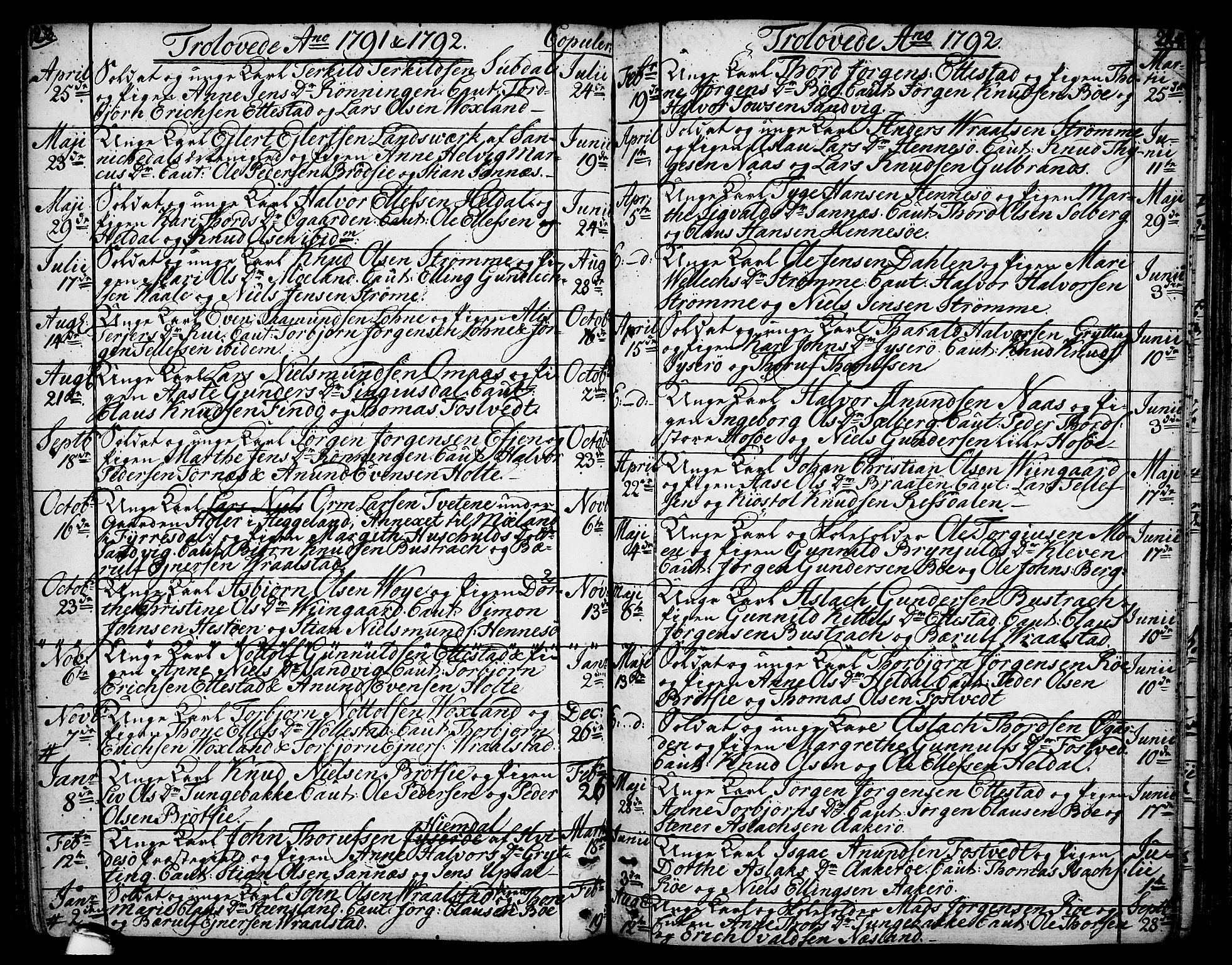 Drangedal kirkebøker, SAKO/A-258/F/Fa/L0003: Parish register (official) no. 3, 1768-1814, p. 223-224