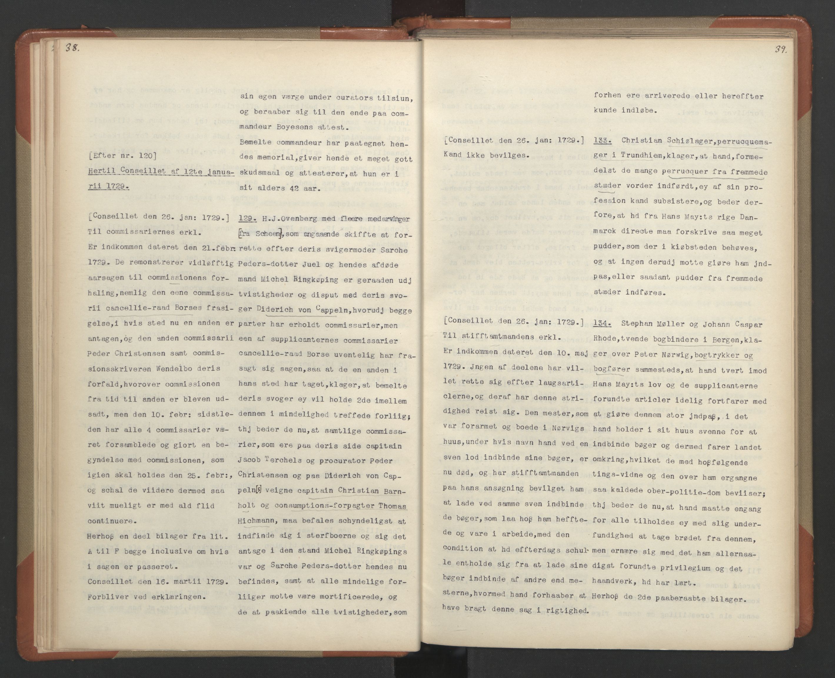 Avskriftsamlingen, AV/RA-EA-4022/F/Fa/L0092: Supplikker, 1729, p. 23