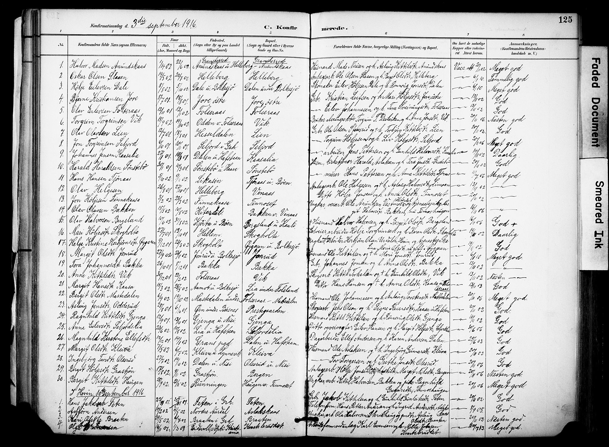 Gransherad kirkebøker, SAKO/A-267/F/Fa/L0005: Parish register (official) no. I 5, 1887-1916, p. 125