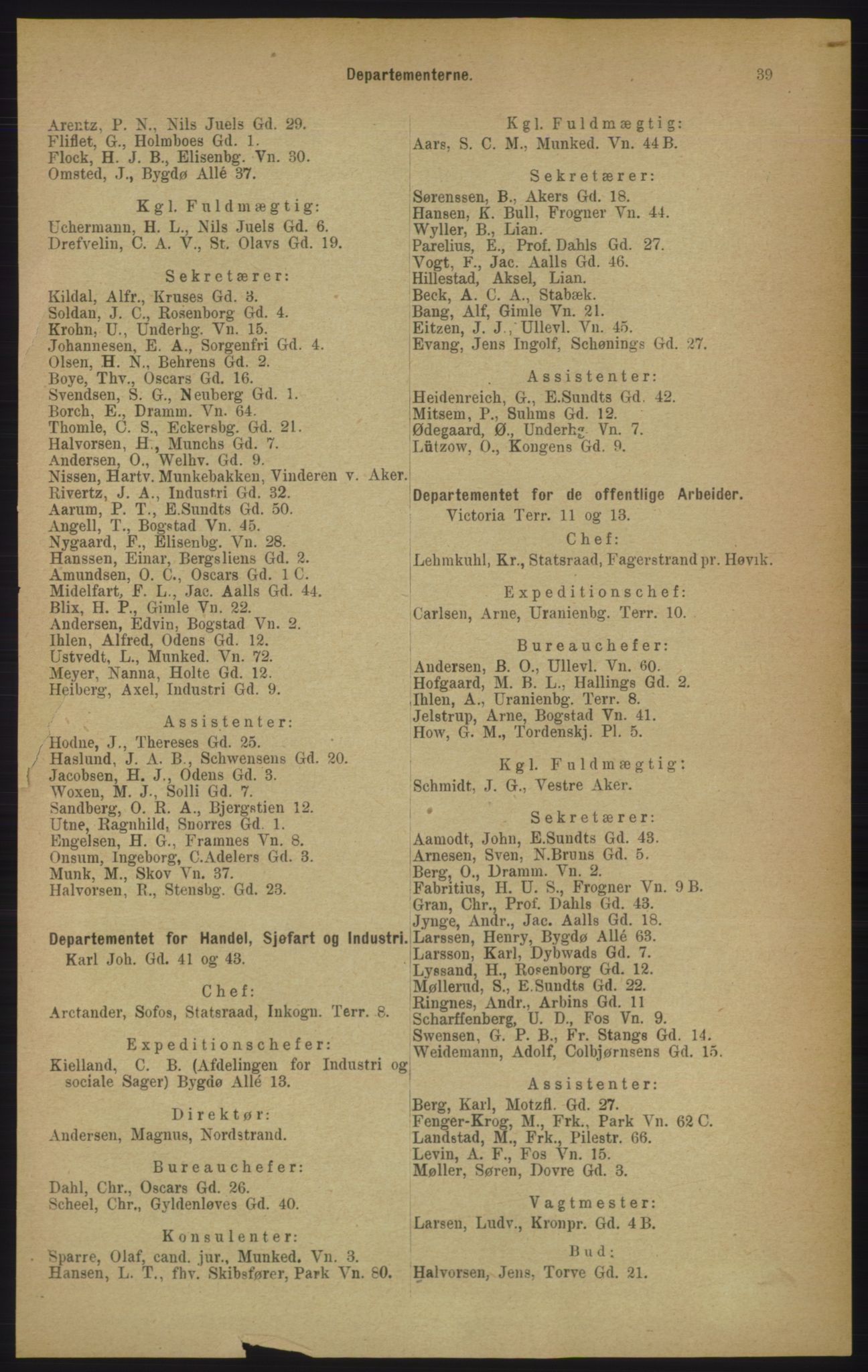 Kristiania/Oslo adressebok, PUBL/-, 1906, p. 39