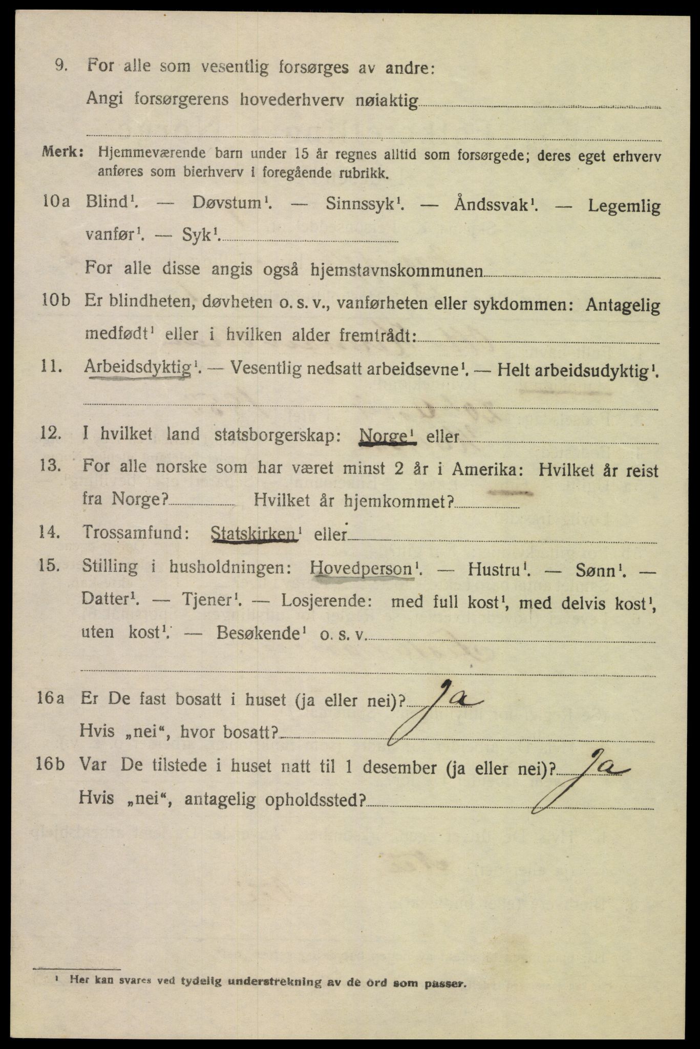 SAK, 1920 census for Mandal, 1920, p. 4790