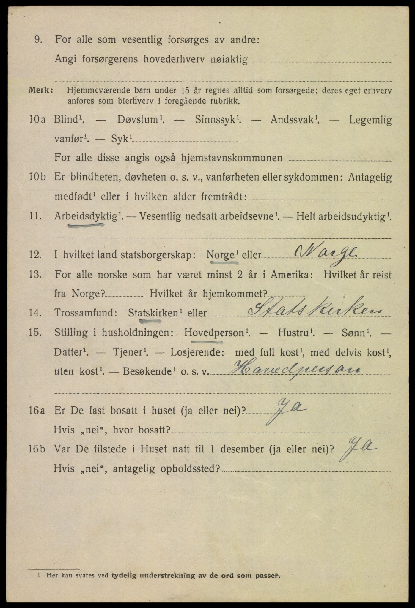 SAK, 1920 census for Kristiansand, 1920, p. 40570