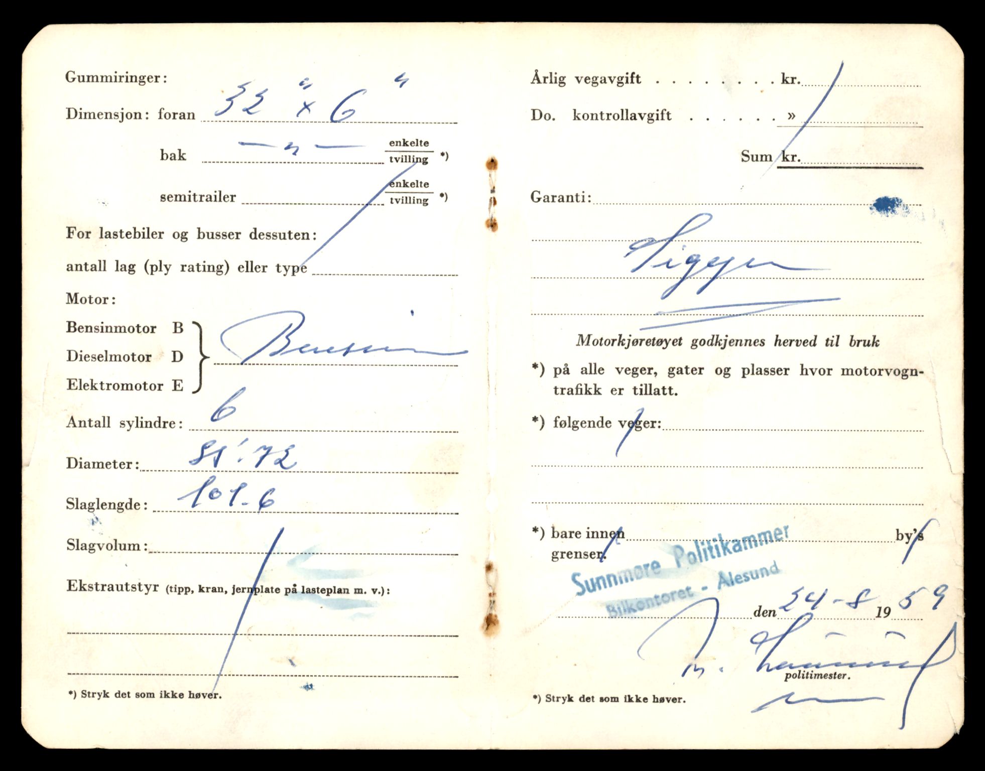 Møre og Romsdal vegkontor - Ålesund trafikkstasjon, AV/SAT-A-4099/F/Fe/L0019: Registreringskort for kjøretøy T 10228 - T 10350, 1927-1998, p. 206