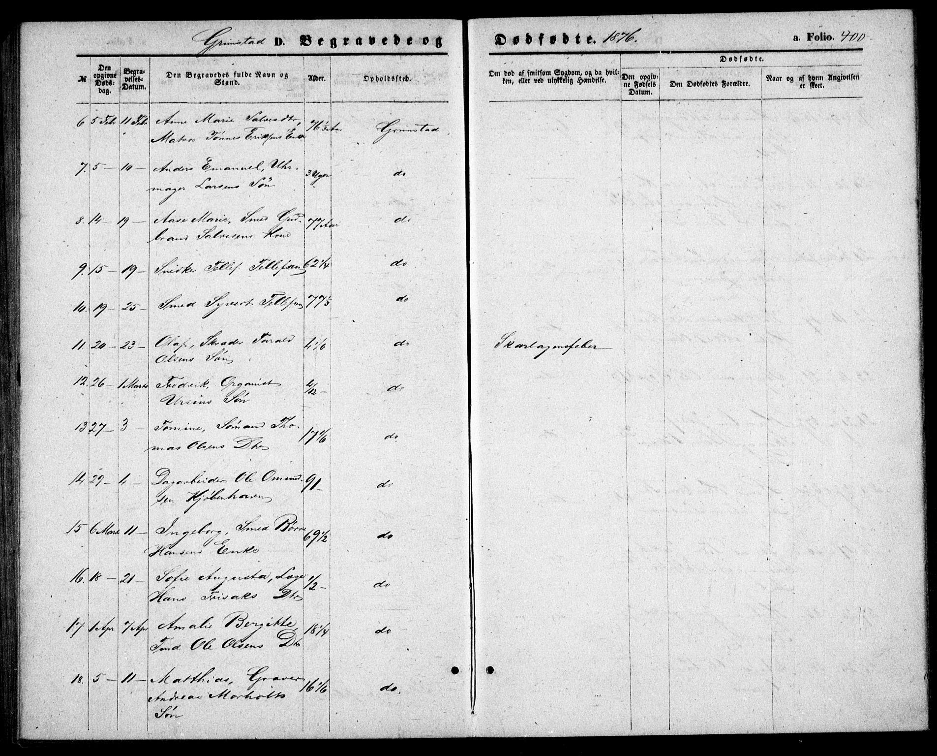 Fjære sokneprestkontor, AV/SAK-1111-0011/F/Fb/L0009: Parish register (copy) no. B 9, 1867-1870, p. 400