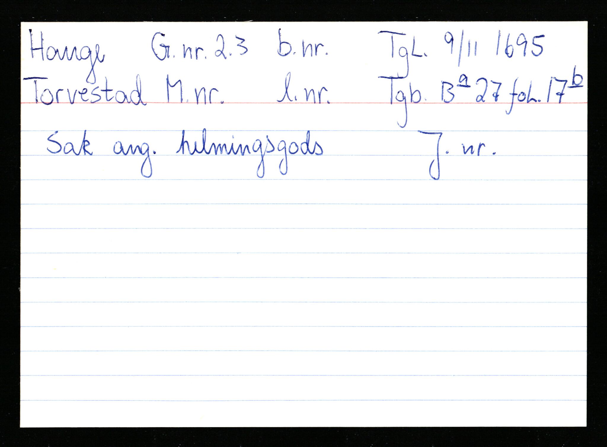 Statsarkivet i Stavanger, AV/SAST-A-101971/03/Y/Ym/L0021: Åstedskort sortert etter gårdsnavn: Hauge - Haukås, 1600-1950, p. 289