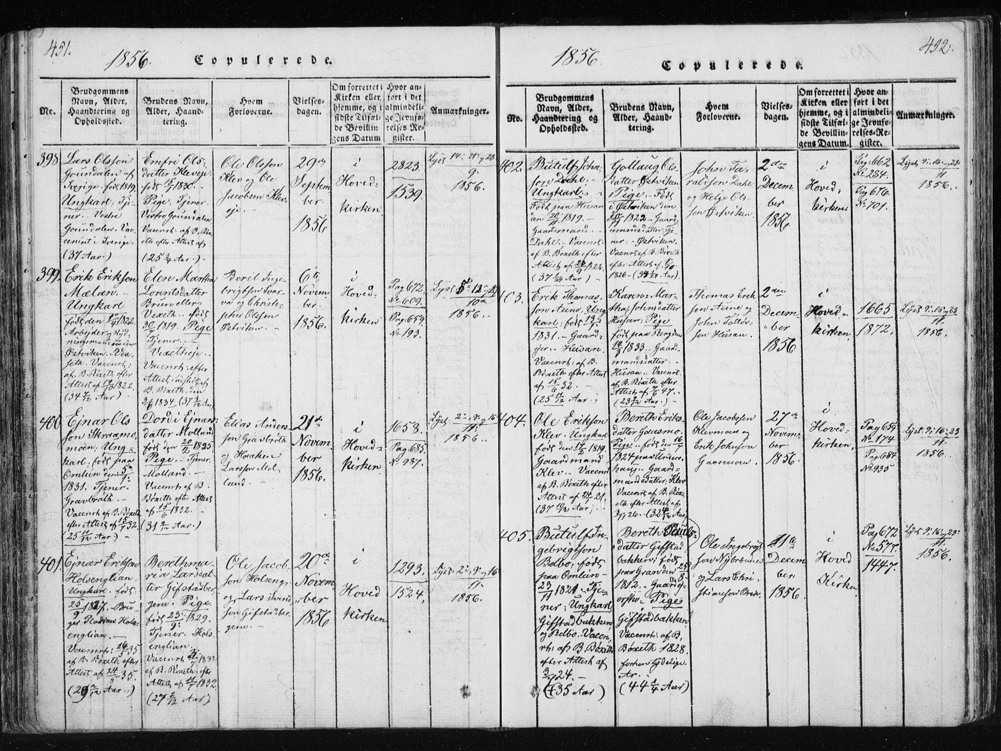 Ministerialprotokoller, klokkerbøker og fødselsregistre - Nord-Trøndelag, SAT/A-1458/749/L0469: Parish register (official) no. 749A03, 1817-1857, p. 451-452