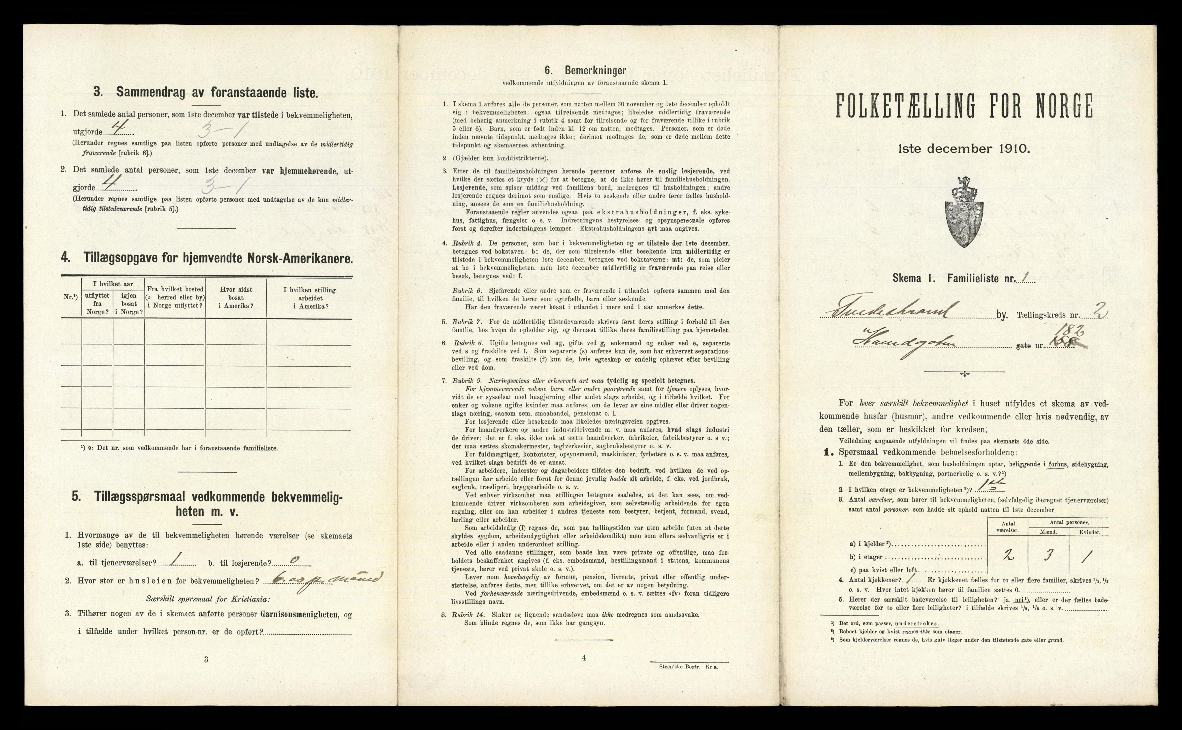 RA, 1910 census for Tvedestrand, 1910, p. 585