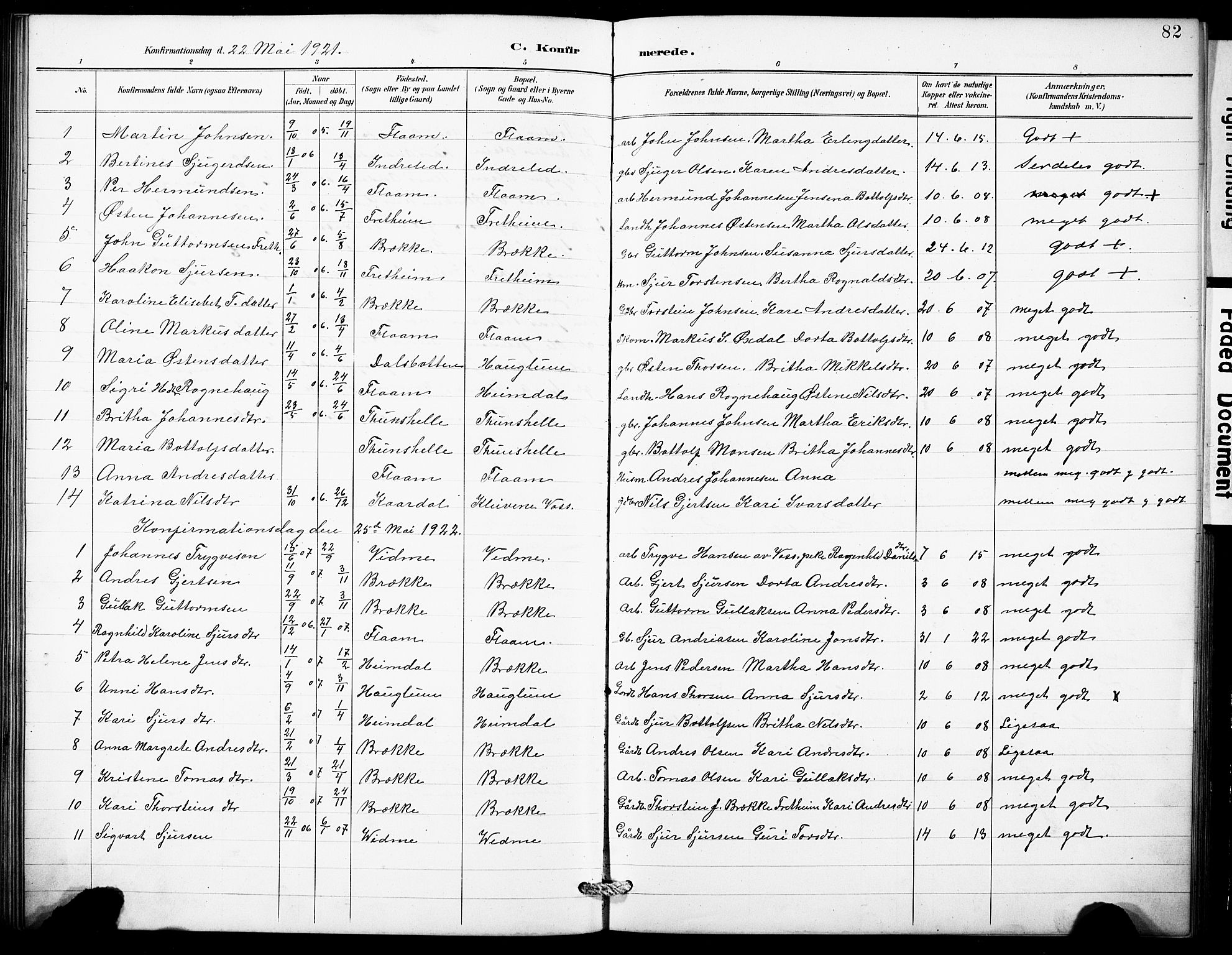 Aurland sokneprestembete, SAB/A-99937/H/Hb/Hbb/L0002: Parish register (copy) no. B 2, 1887-1929, p. 82