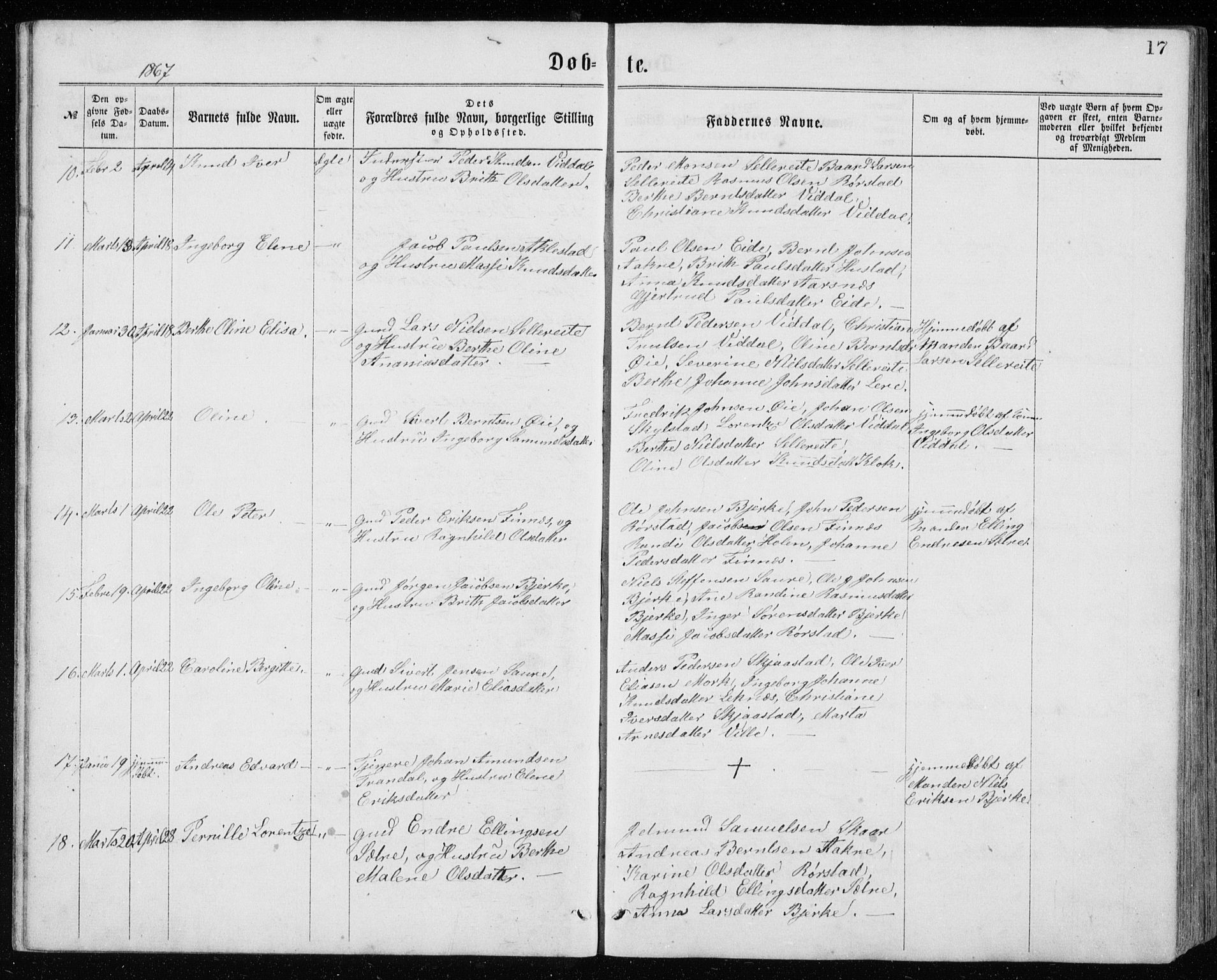 Ministerialprotokoller, klokkerbøker og fødselsregistre - Møre og Romsdal, AV/SAT-A-1454/515/L0214: Parish register (copy) no. 515C01, 1865-1883, p. 17