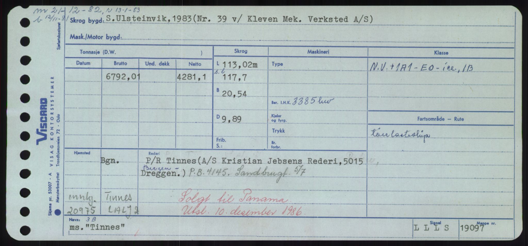 Sjøfartsdirektoratet med forløpere, Skipsmålingen, RA/S-1627/H/Hd/L0039: Fartøy, Ti-Tø, p. 63