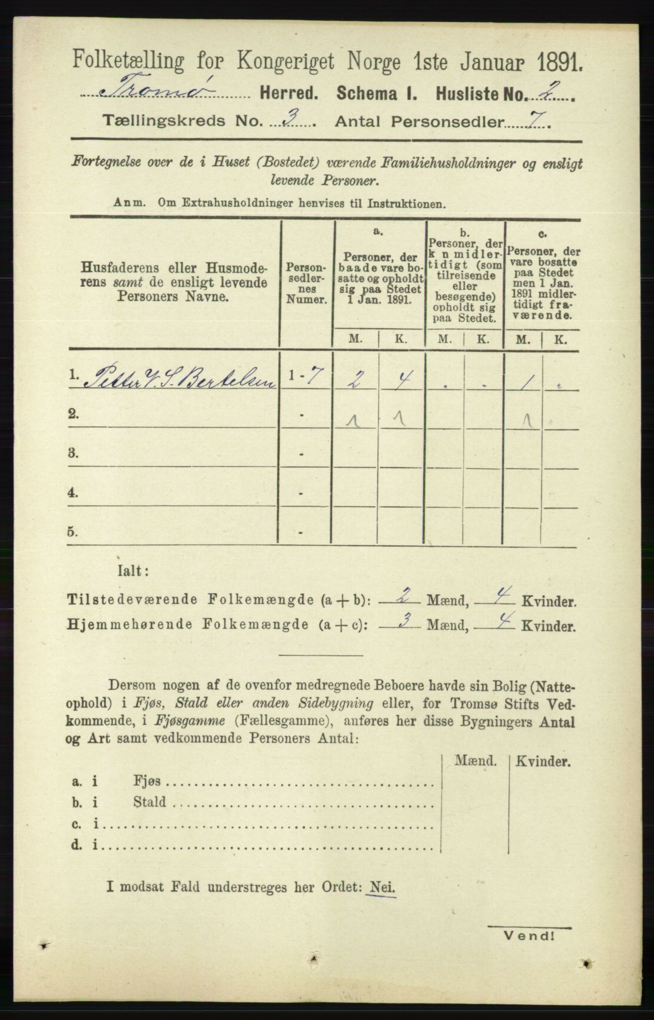 RA, 1891 census for 0921 Tromøy, 1891, p. 892