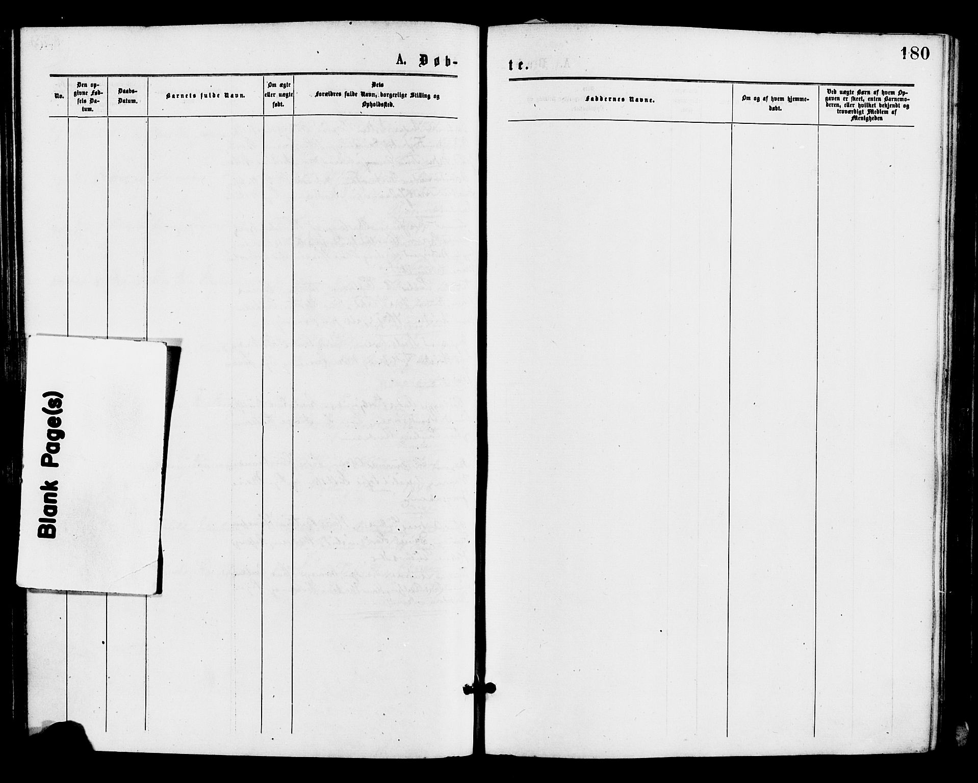 Barbu sokneprestkontor, AV/SAK-1111-0003/F/Fa/L0001: Parish register (official) no. A 1 /1, 1878-1883, p. 180