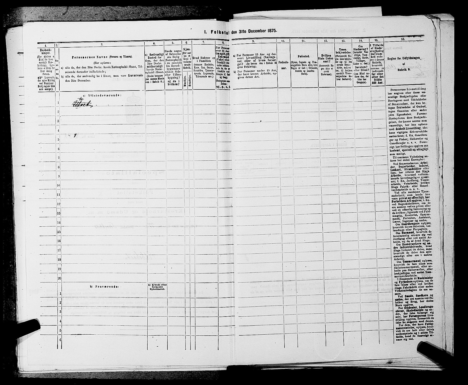 SAKO, 1875 census for 0821P Bø, 1875, p. 593