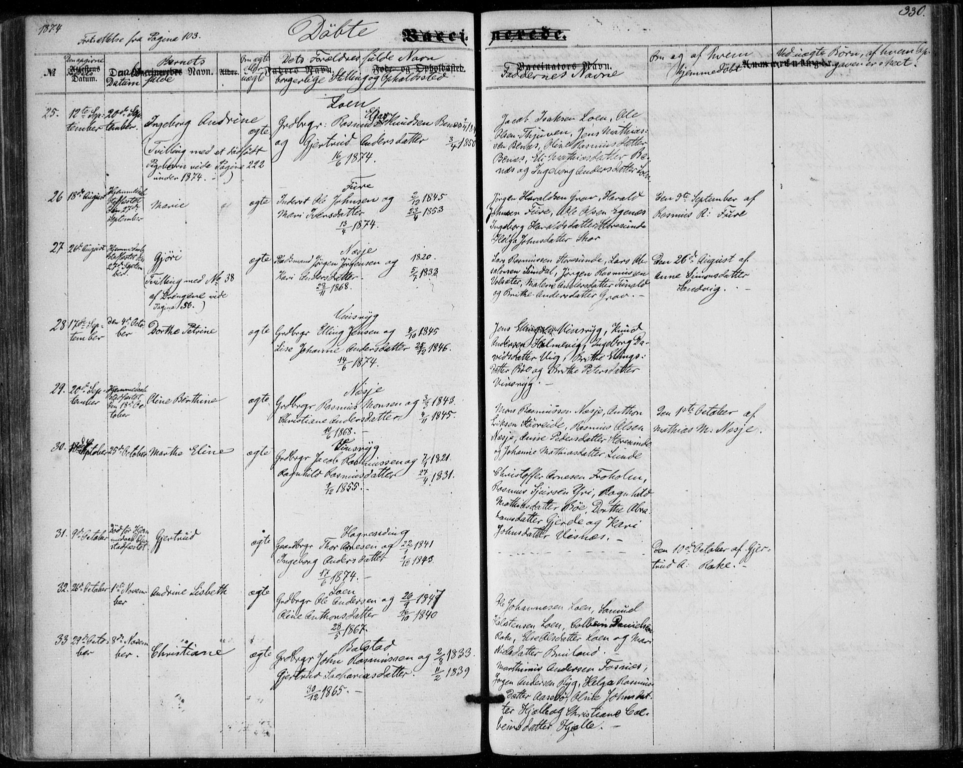 Stryn Sokneprestembete, AV/SAB-A-82501: Parish register (official) no. A 3, 1862-1877, p. 330