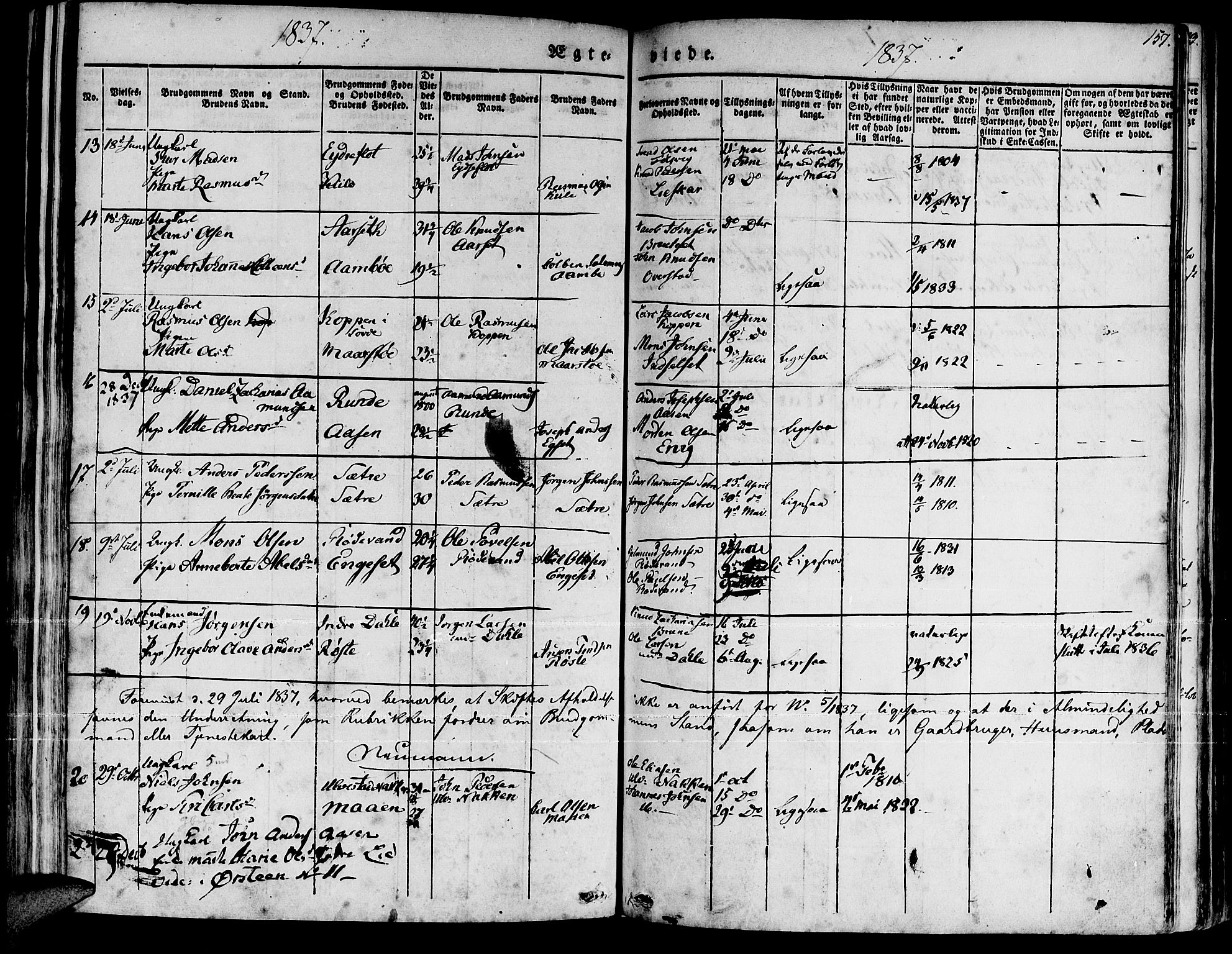 Ministerialprotokoller, klokkerbøker og fødselsregistre - Møre og Romsdal, AV/SAT-A-1454/511/L0139: Parish register (official) no. 511A06, 1831-1850, p. 157