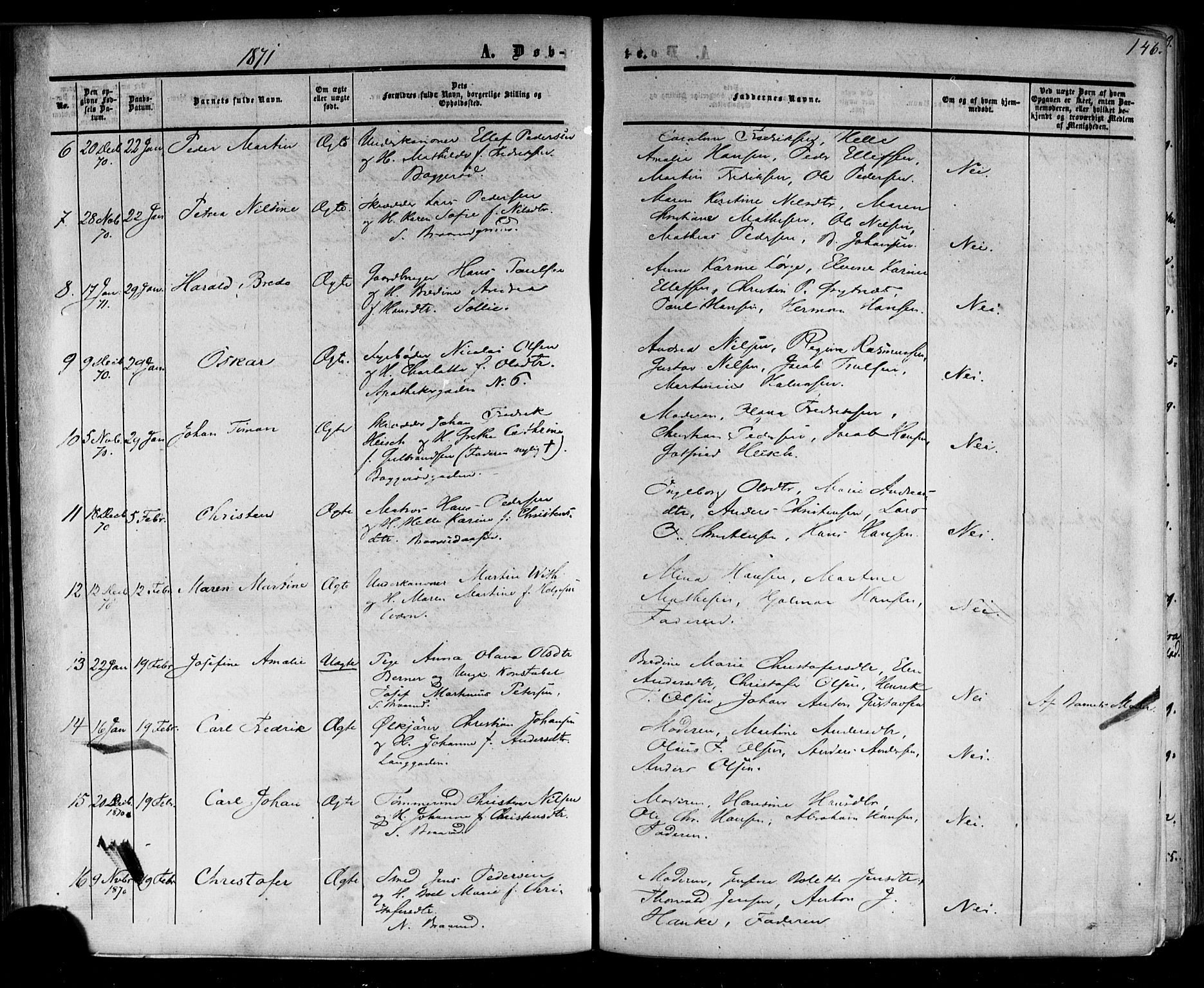 Horten kirkebøker, AV/SAKO-A-348/F/Fa/L0001: Parish register (official) no. 1, 1855-1871, p. 146