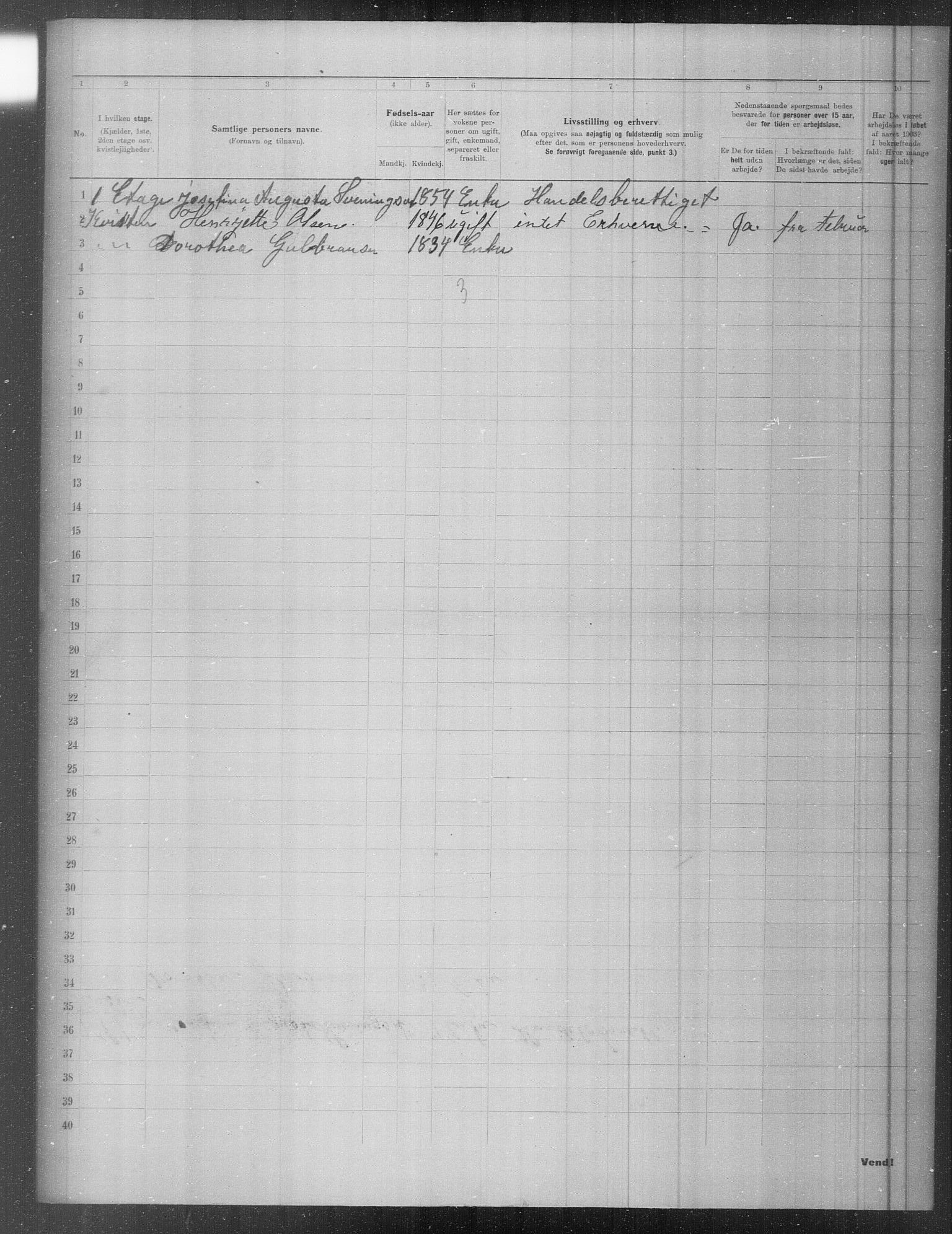 OBA, Municipal Census 1903 for Kristiania, 1903, p. 5237