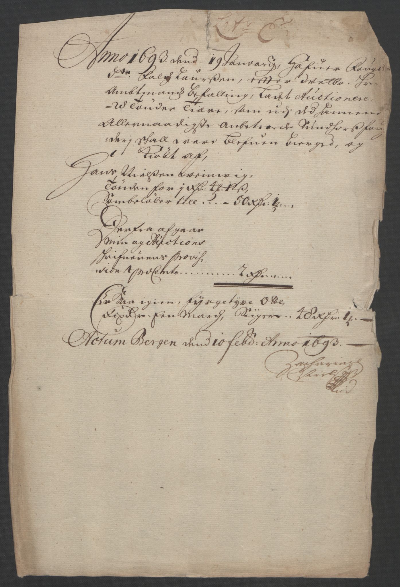 Rentekammeret inntil 1814, Reviderte regnskaper, Fogderegnskap, RA/EA-4092/R48/L2974: Fogderegnskap Sunnhordland og Hardanger, 1693, p. 102