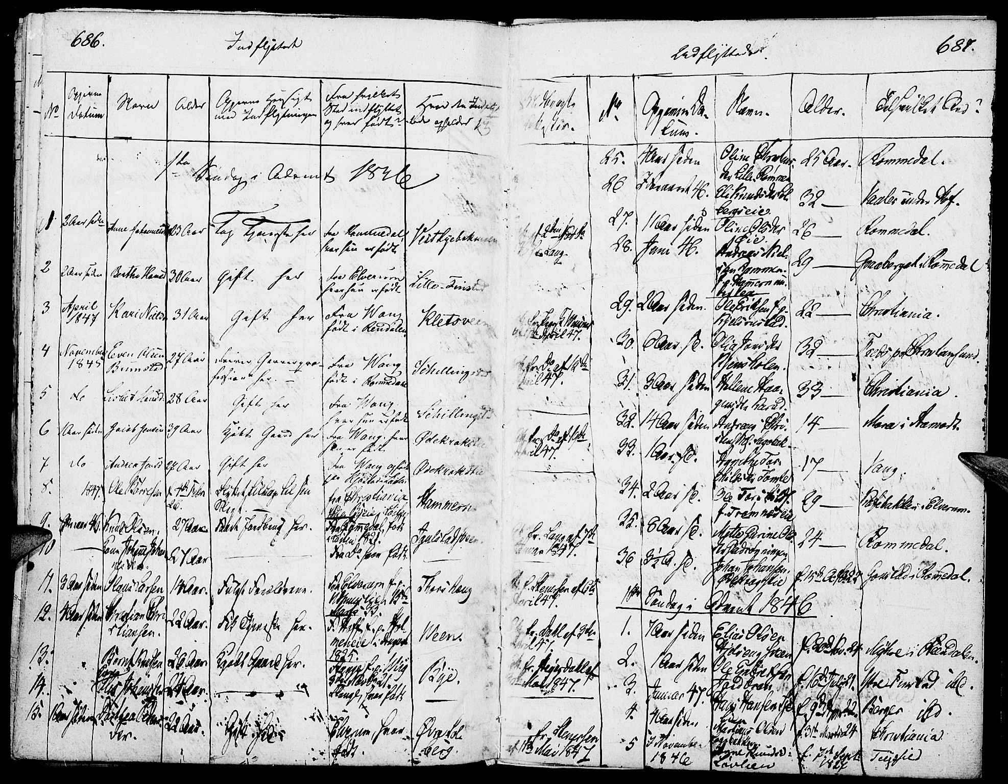 Løten prestekontor, AV/SAH-PREST-022/K/Ka/L0006: Parish register (official) no. 6, 1832-1849, p. 686-687