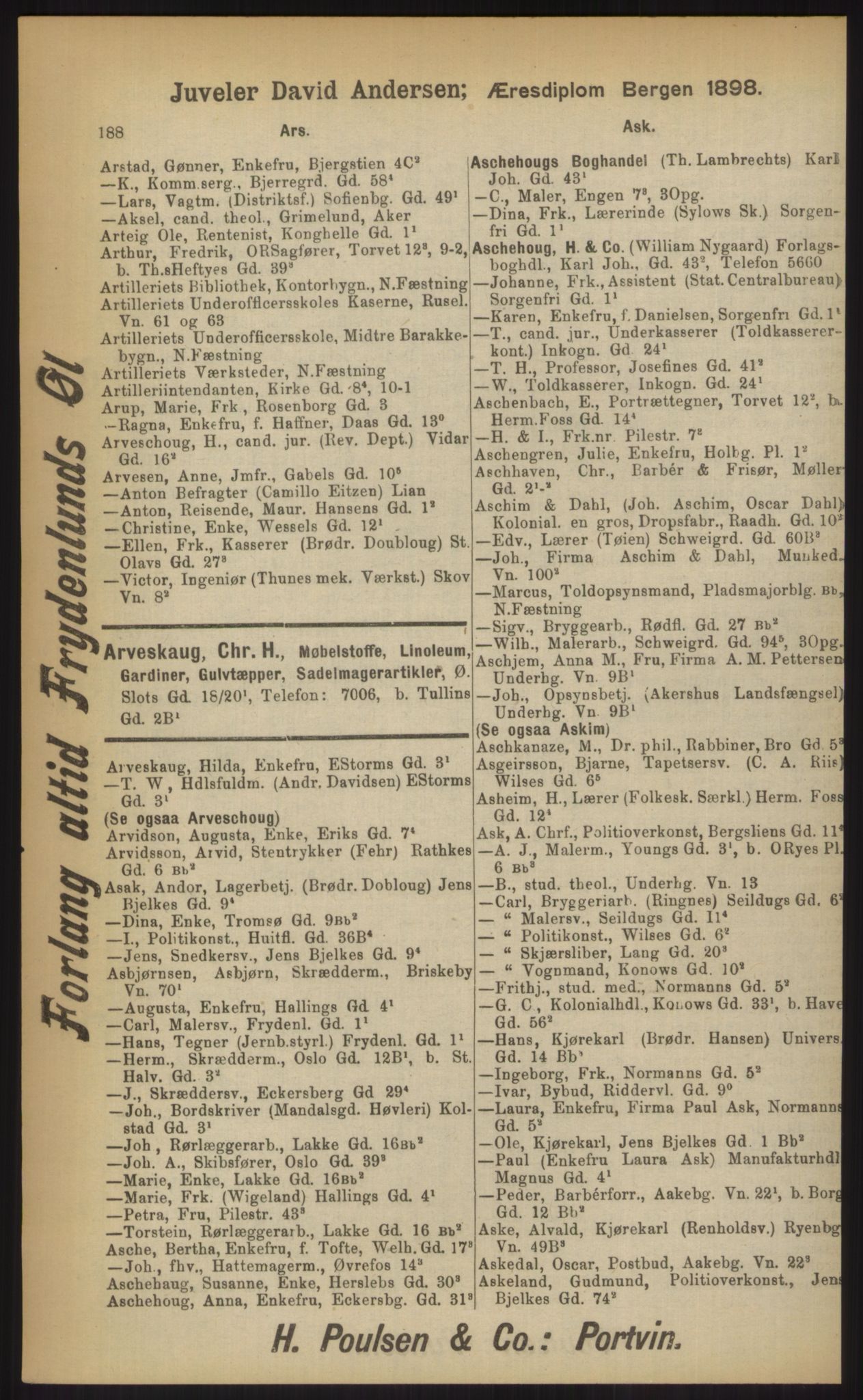 Kristiania/Oslo adressebok, PUBL/-, 1903, p. 188