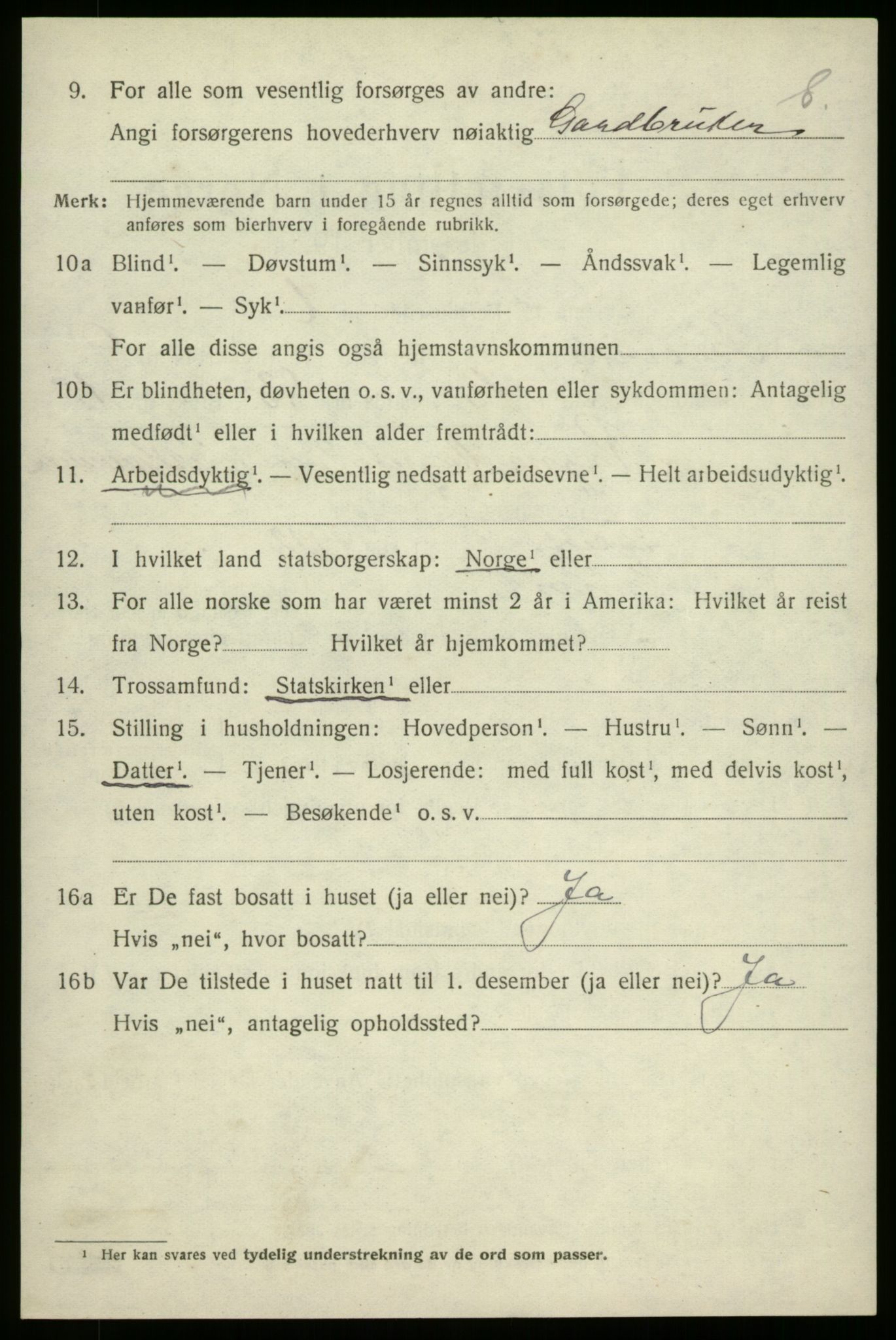 SAB, 1920 census for Innvik, 1920, p. 4098