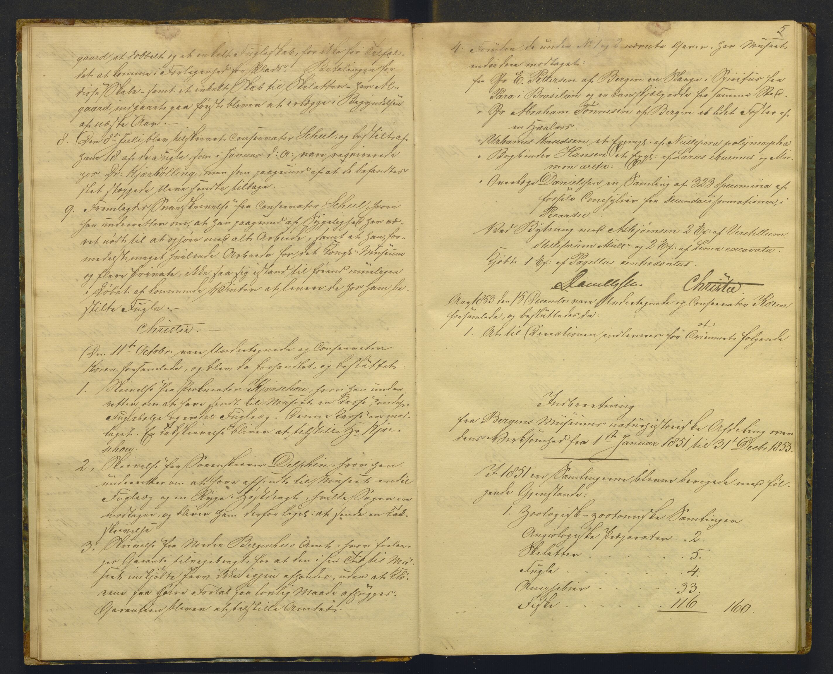 Bergens Museum, AV/SAB-A-17301/08/A/L0001: Forhandlingsprotokoll , 1852-1900, p. 4b-5a