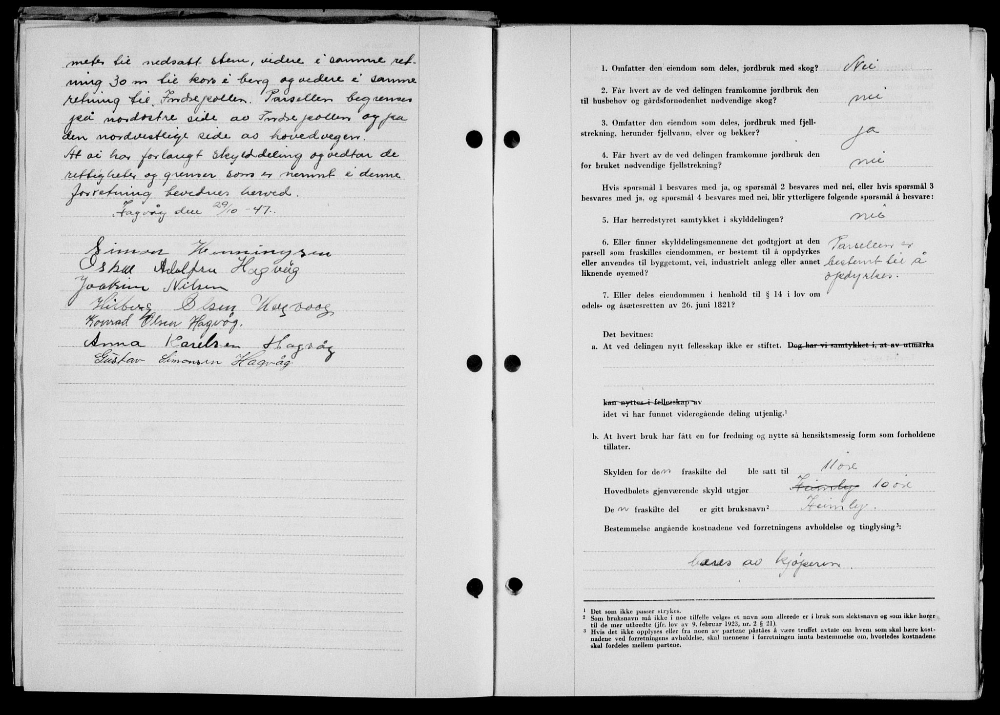 Lofoten sorenskriveri, SAT/A-0017/1/2/2C/L0017a: Mortgage book no. 17a, 1947-1948, Diary no: : 2020/1947