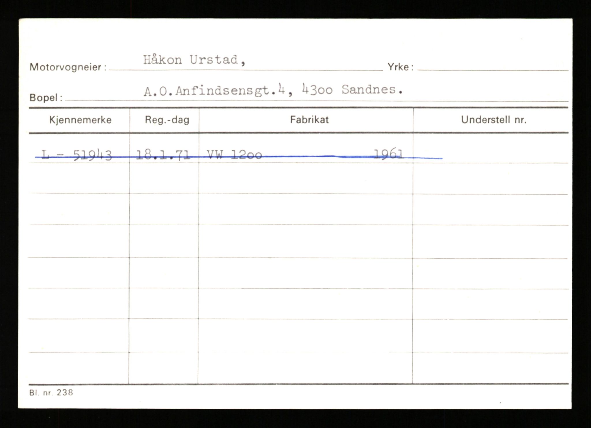 Stavanger trafikkstasjon, AV/SAST-A-101942/0/H/L0041: Uglevik - Vaule, 1930-1971, p. 839