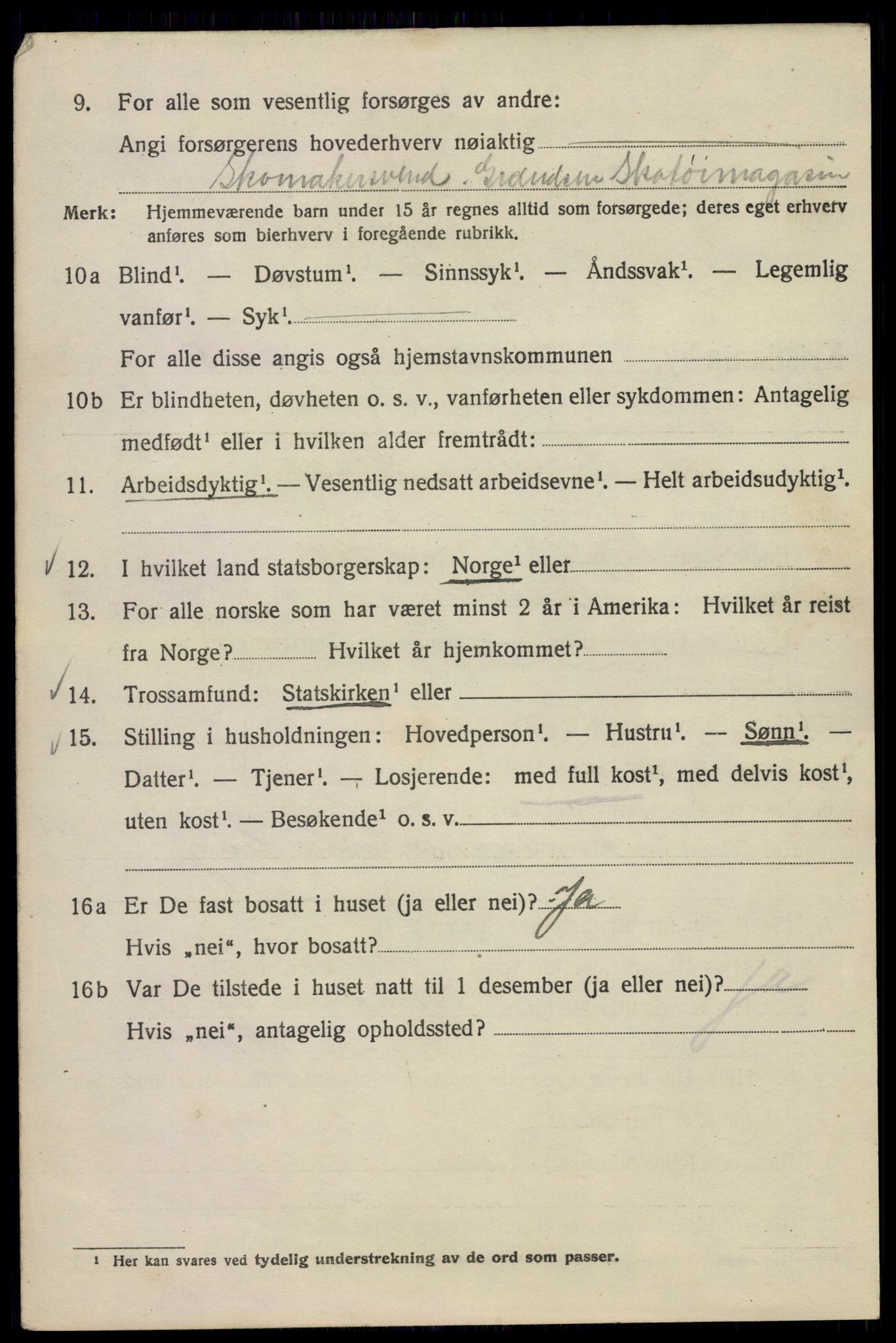 SAO, 1920 census for Kristiania, 1920, p. 307436