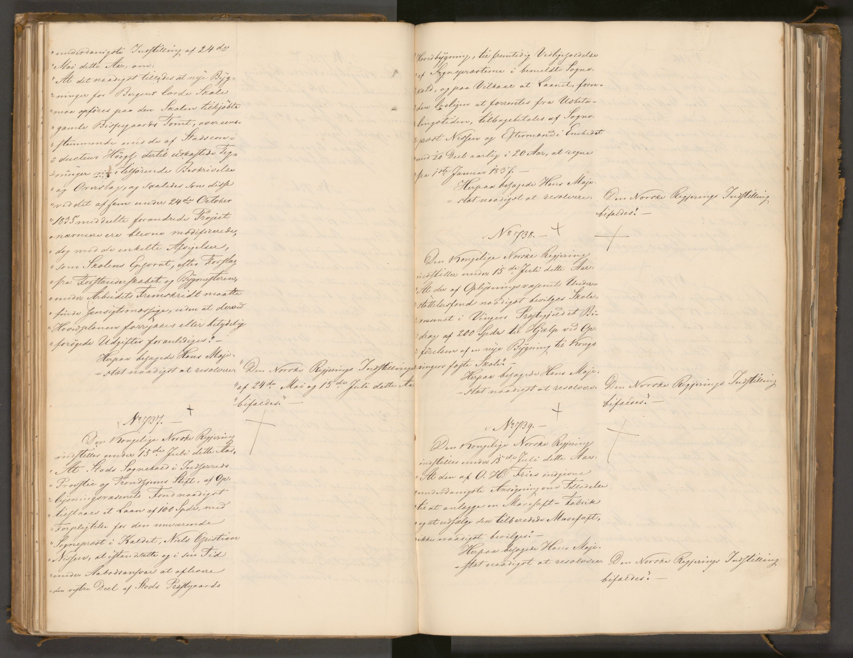 Statsrådssekretariatet, AV/RA-S-1001/A/Ab/L0043: Kgl. res. nr. 632-1192, 2. halvår, 1836