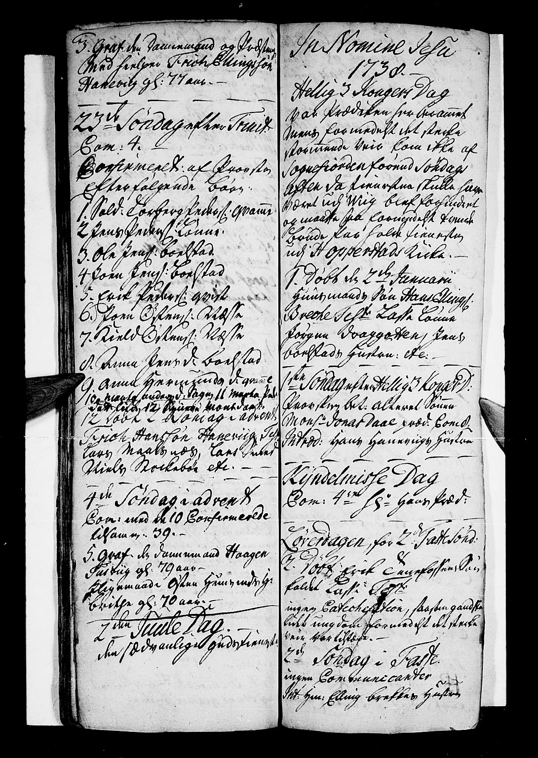 Vik sokneprestembete, AV/SAB-A-81501/H/Haa/Haaa/L0001: Parish register (official) no. A 1 / 4, 1727-1740