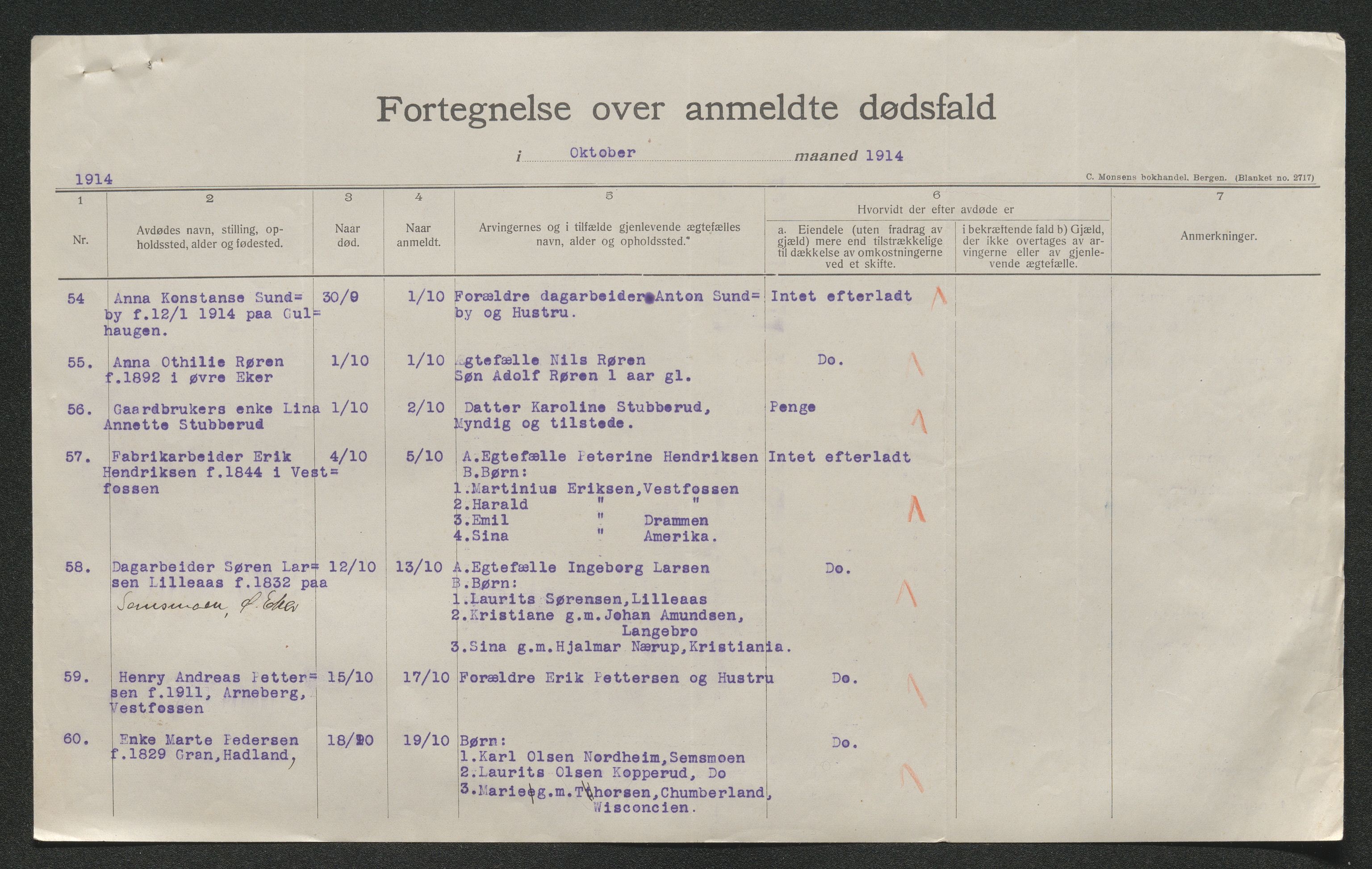 Eiker, Modum og Sigdal sorenskriveri, SAKO/A-123/H/Ha/Hab/L0037: Dødsfallsmeldinger, 1914-1915, p. 390