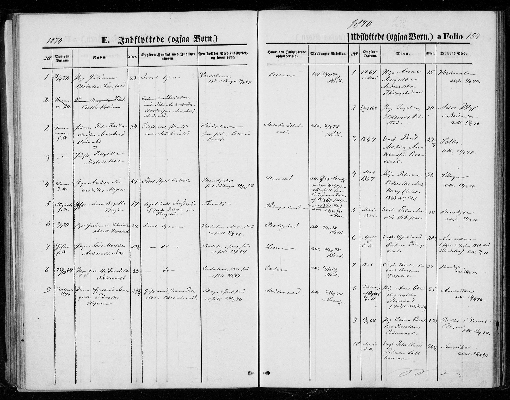 Ministerialprotokoller, klokkerbøker og fødselsregistre - Nord-Trøndelag, SAT/A-1458/721/L0206: Parish register (official) no. 721A01, 1864-1874, p. 154
