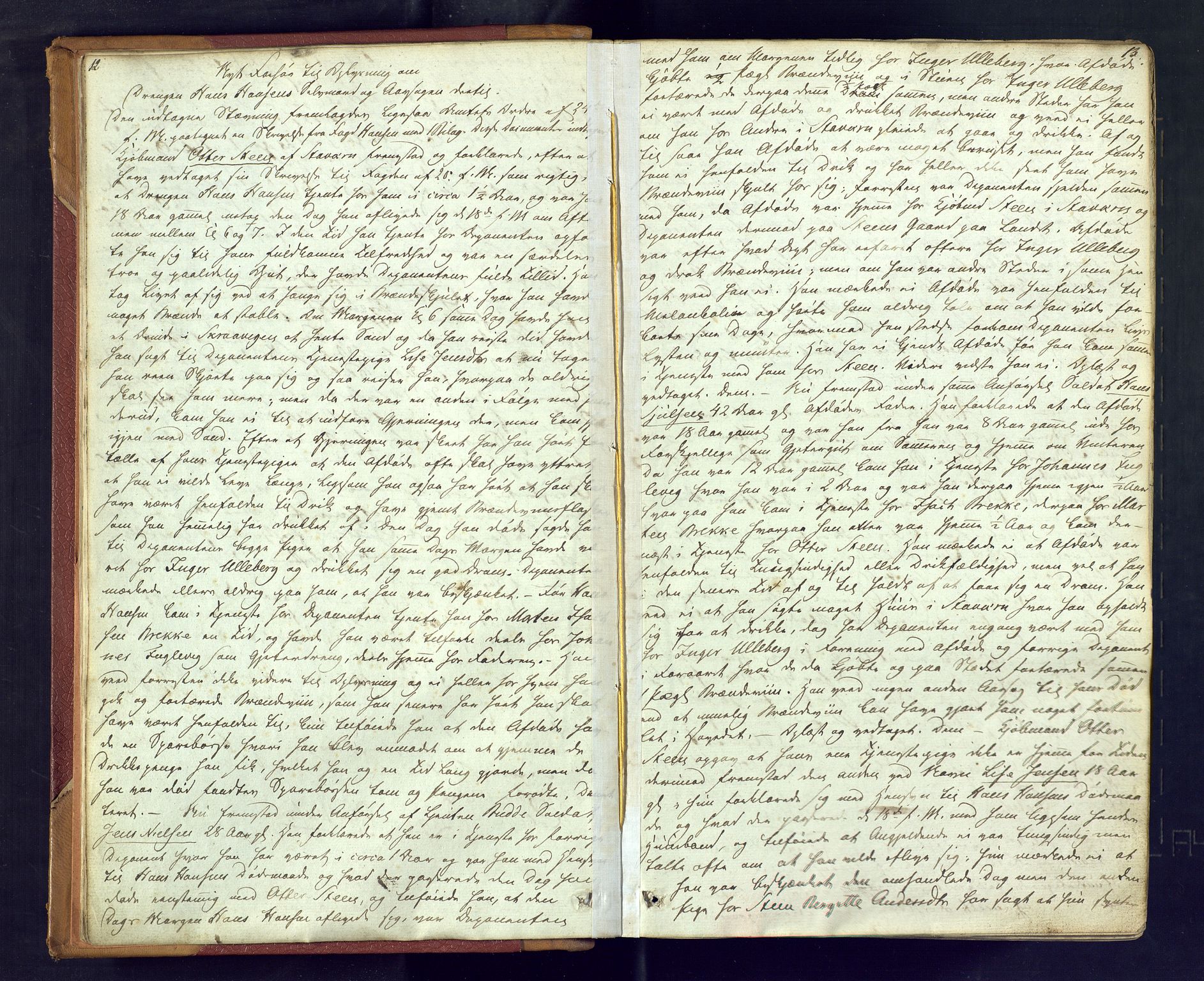Larvik sorenskriveri, AV/SAKO-A-83/F/Fc/L0004: Ekstrarettsprotokoll, 1835-1839, p. 12-13