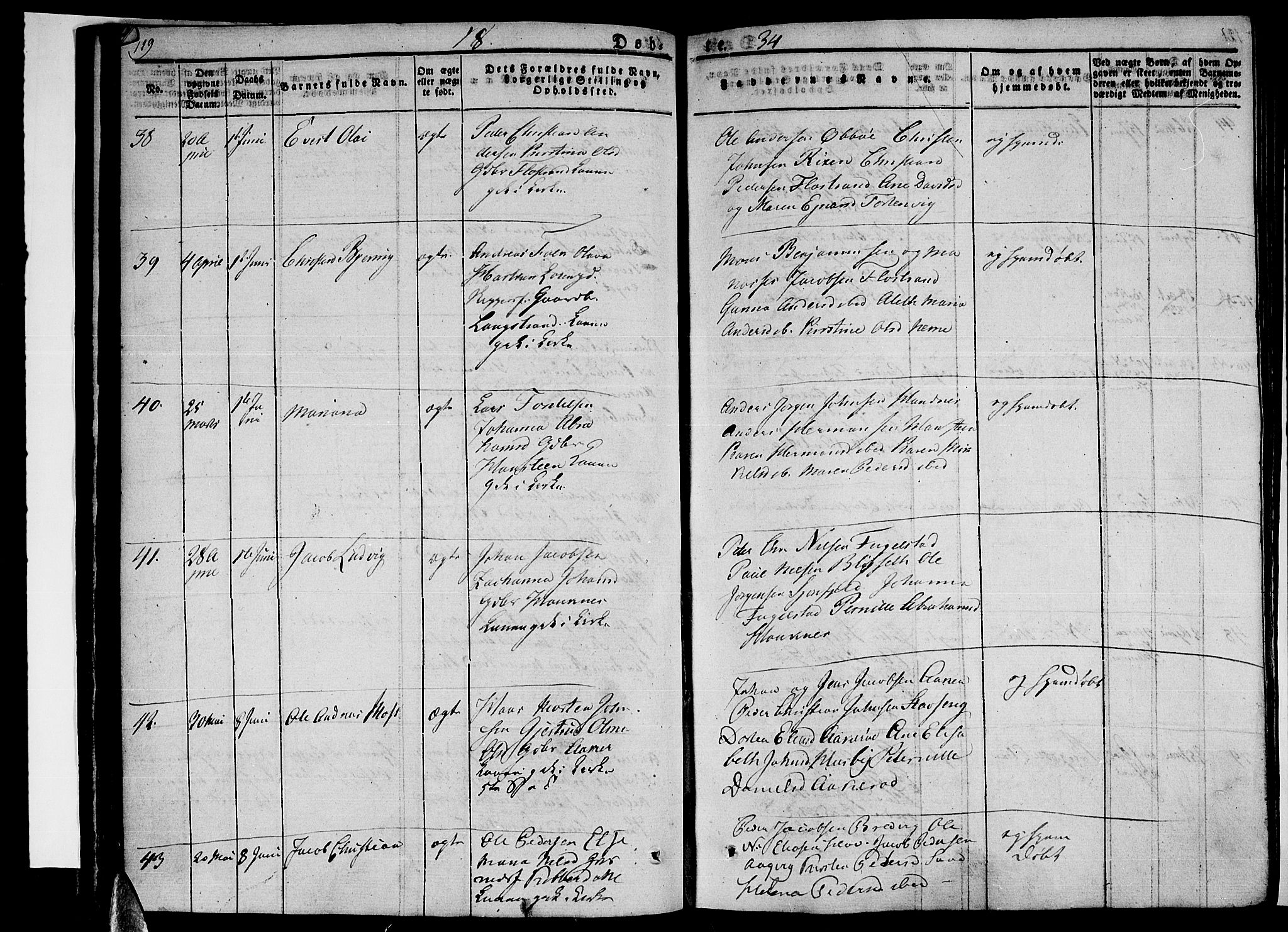 Ministerialprotokoller, klokkerbøker og fødselsregistre - Nordland, SAT/A-1459/838/L0548: Parish register (official) no. 838A06, 1829-1839, p. 119-120