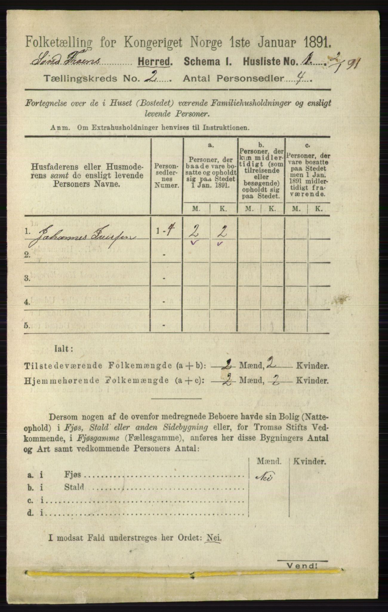 RA, 1891 census for 0519 Sør-Fron, 1891, p. 496