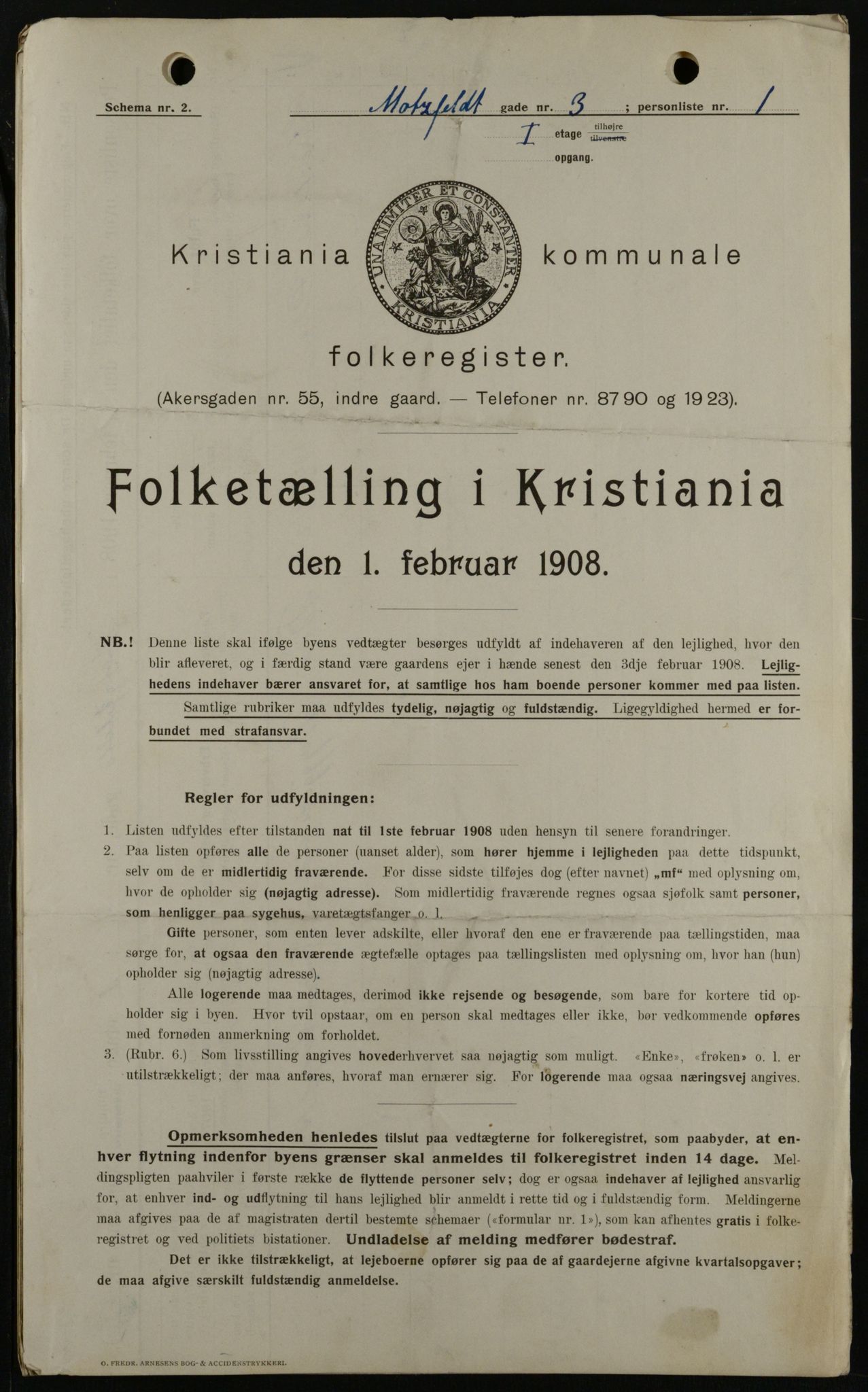 OBA, Municipal Census 1908 for Kristiania, 1908, p. 59085