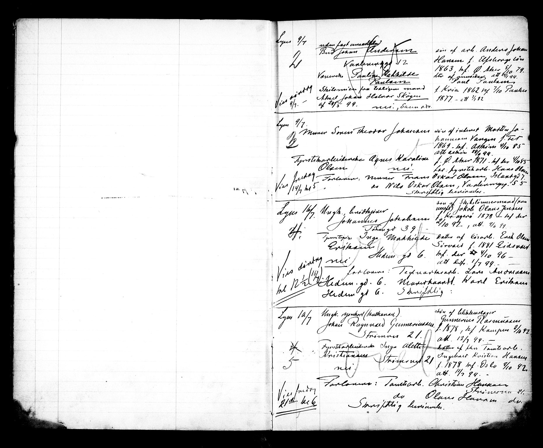 Vålerengen prestekontor Kirkebøker, AV/SAO-A-10878/H/Ha/L0001: Banns register no. 1, 1899-1910