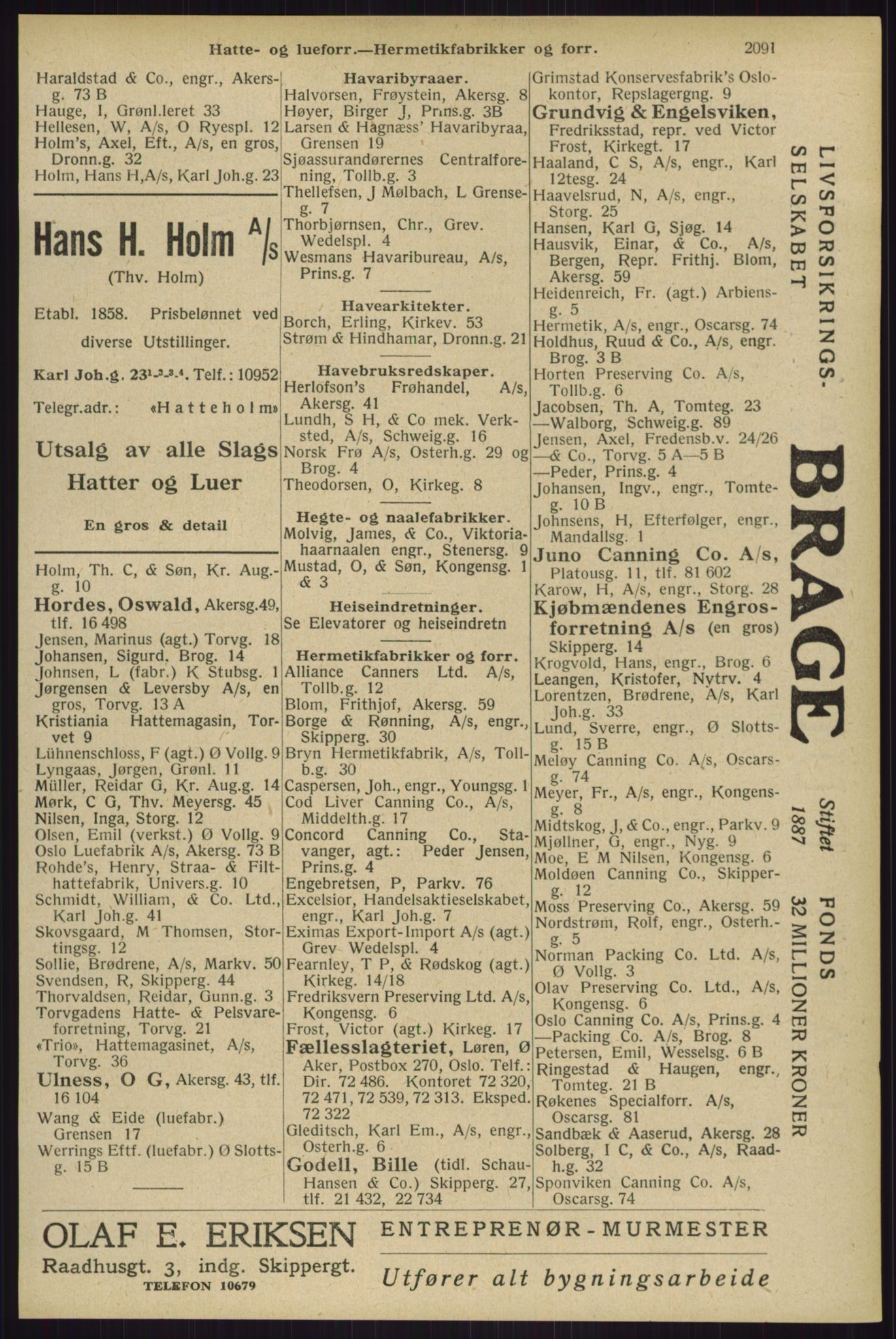 Kristiania/Oslo adressebok, PUBL/-, 1929, p. 2091
