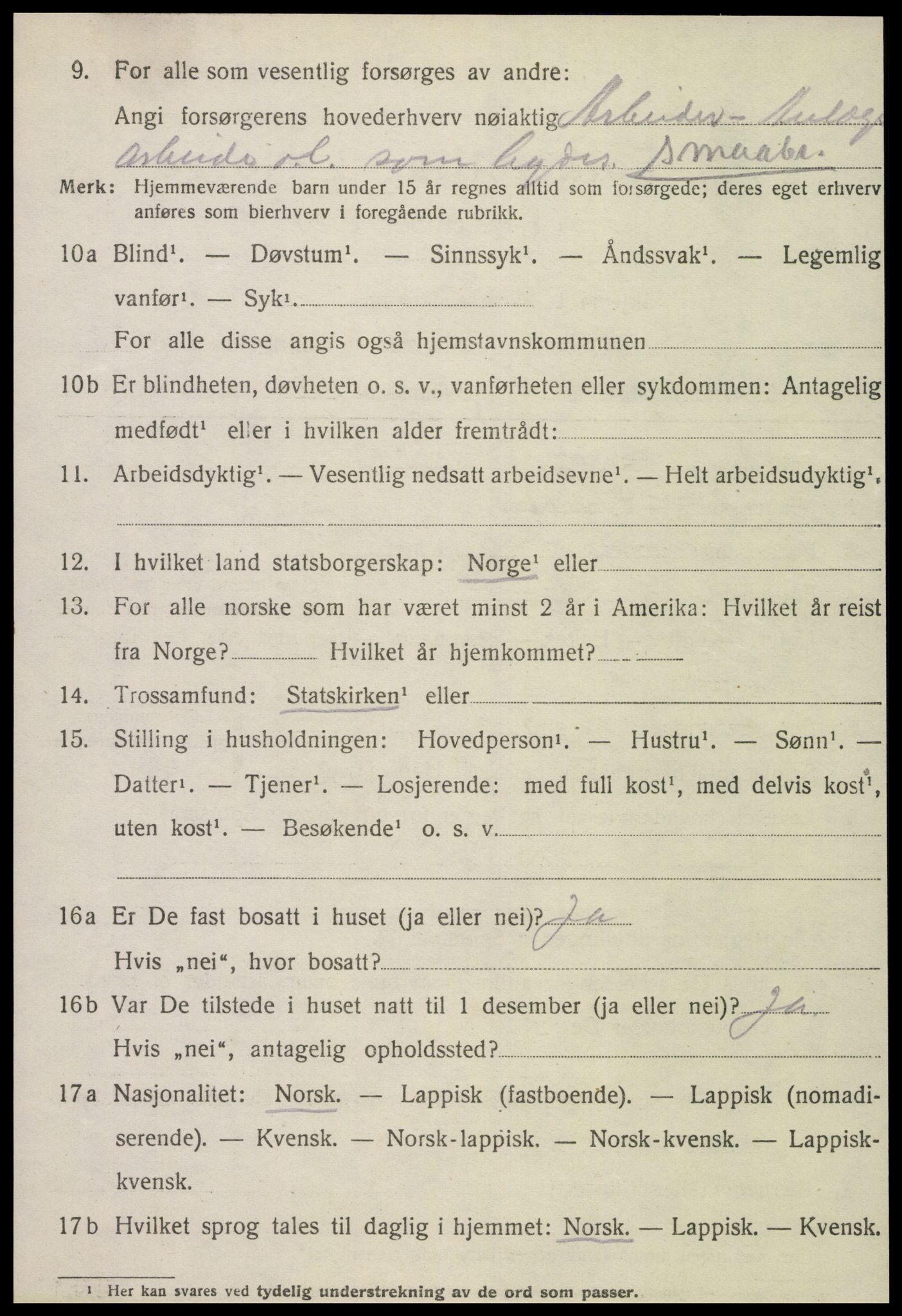 SAT, 1920 census for Meløy, 1920, p. 8332