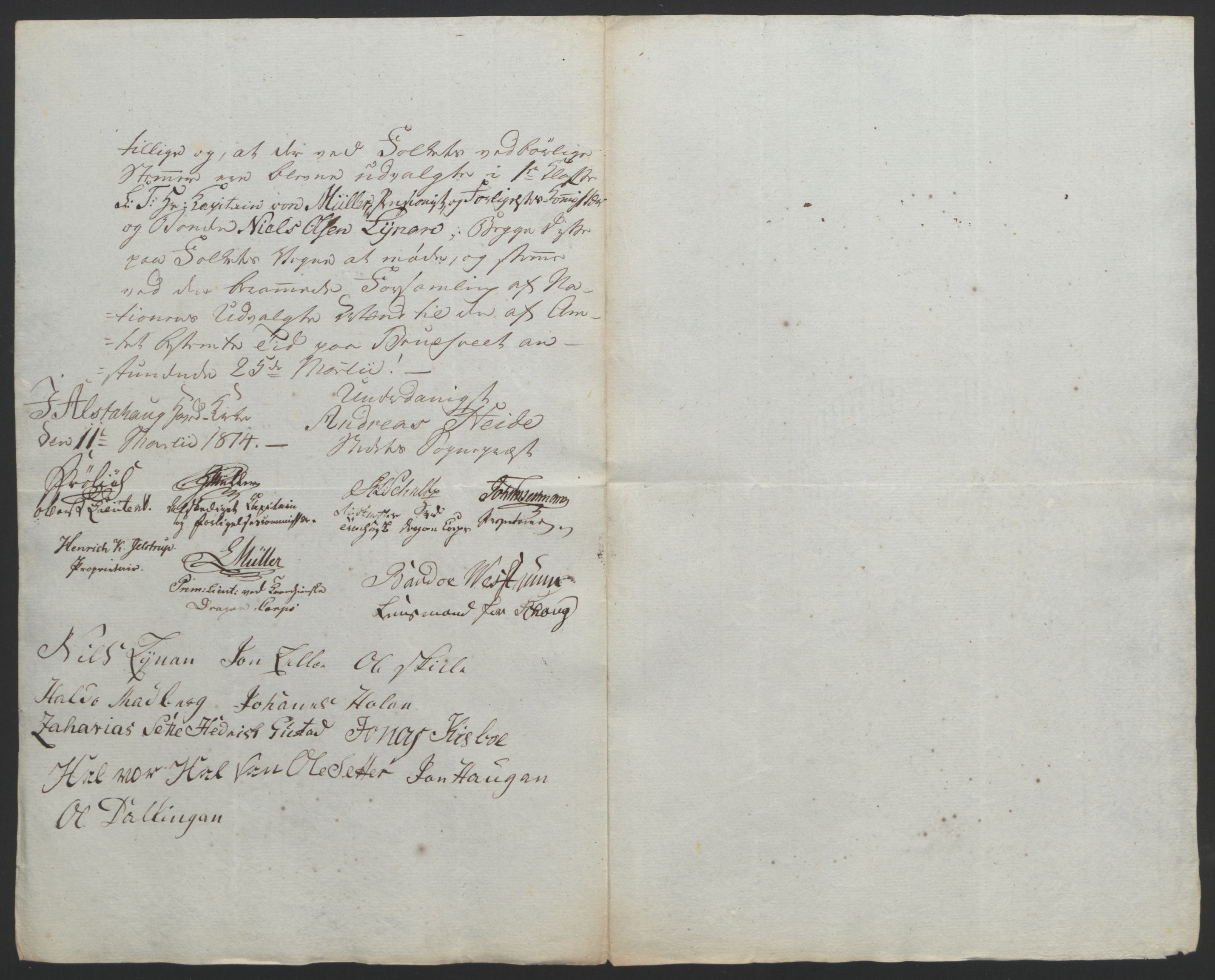 Statsrådssekretariatet, RA/S-1001/D/Db/L0008: Fullmakter for Eidsvollsrepresentantene i 1814. , 1814, p. 476