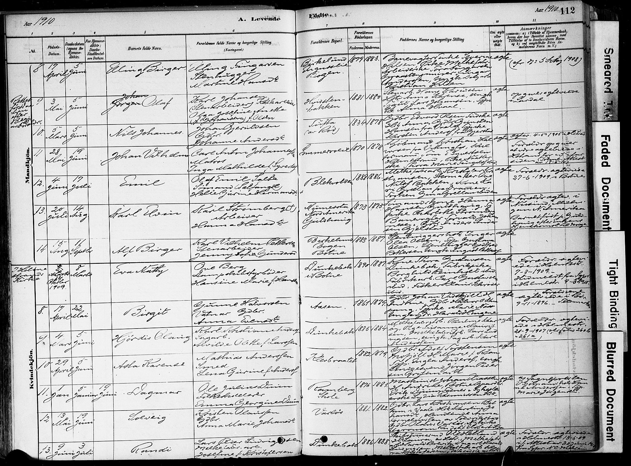 Botne kirkebøker, AV/SAKO-A-340/F/Fa/L0007: Parish register (official) no. I 7, 1878-1910, p. 112