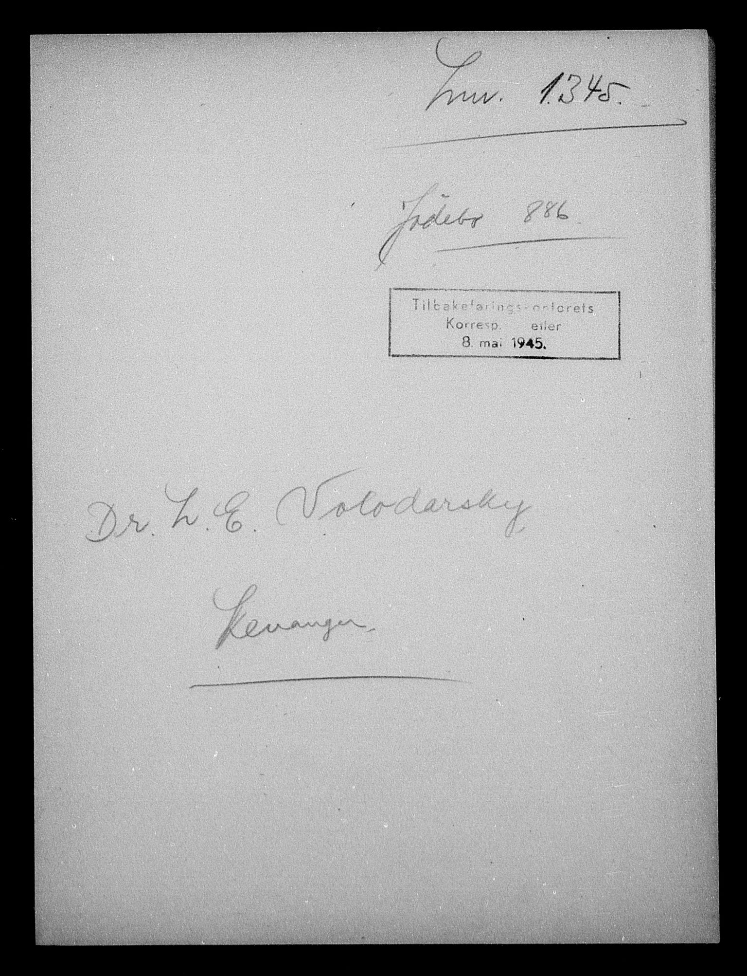 Justisdepartementet, Tilbakeføringskontoret for inndratte formuer, AV/RA-S-1564/H/Hc/Hcb/L0916: --, 1945-1947, p. 924