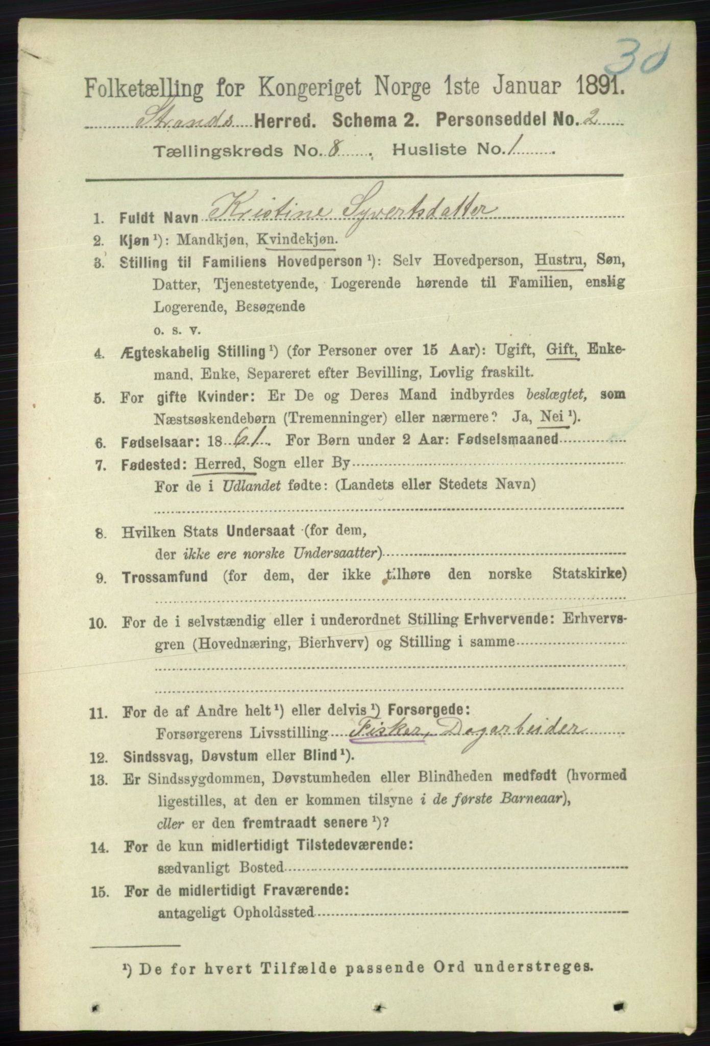 RA, 1891 census for 1130 Strand, 1891, p. 2503